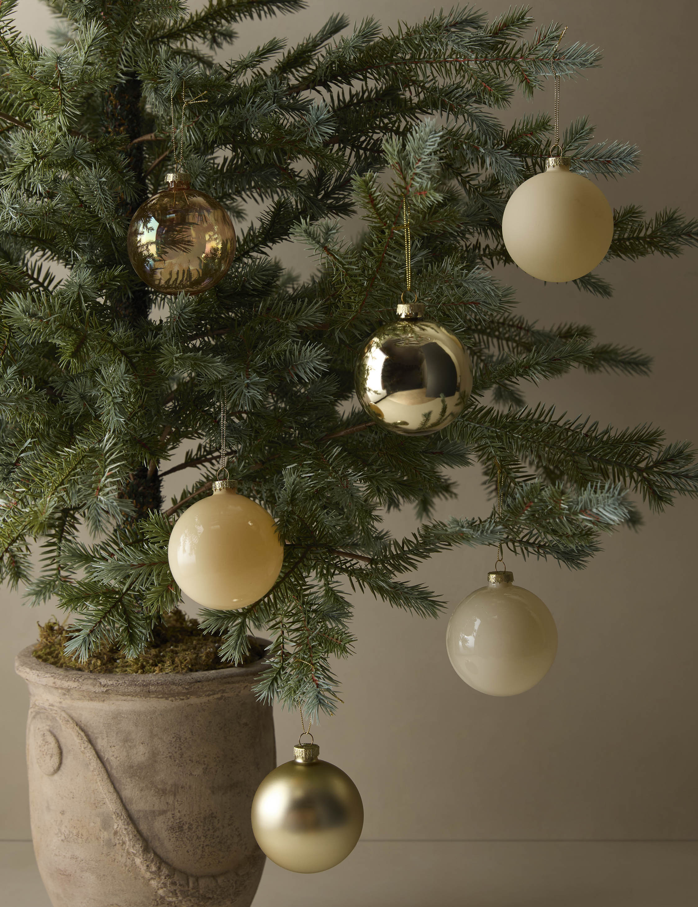 Neutral Bulb Ornaments (Set of 6) by Cody Foster And Co
