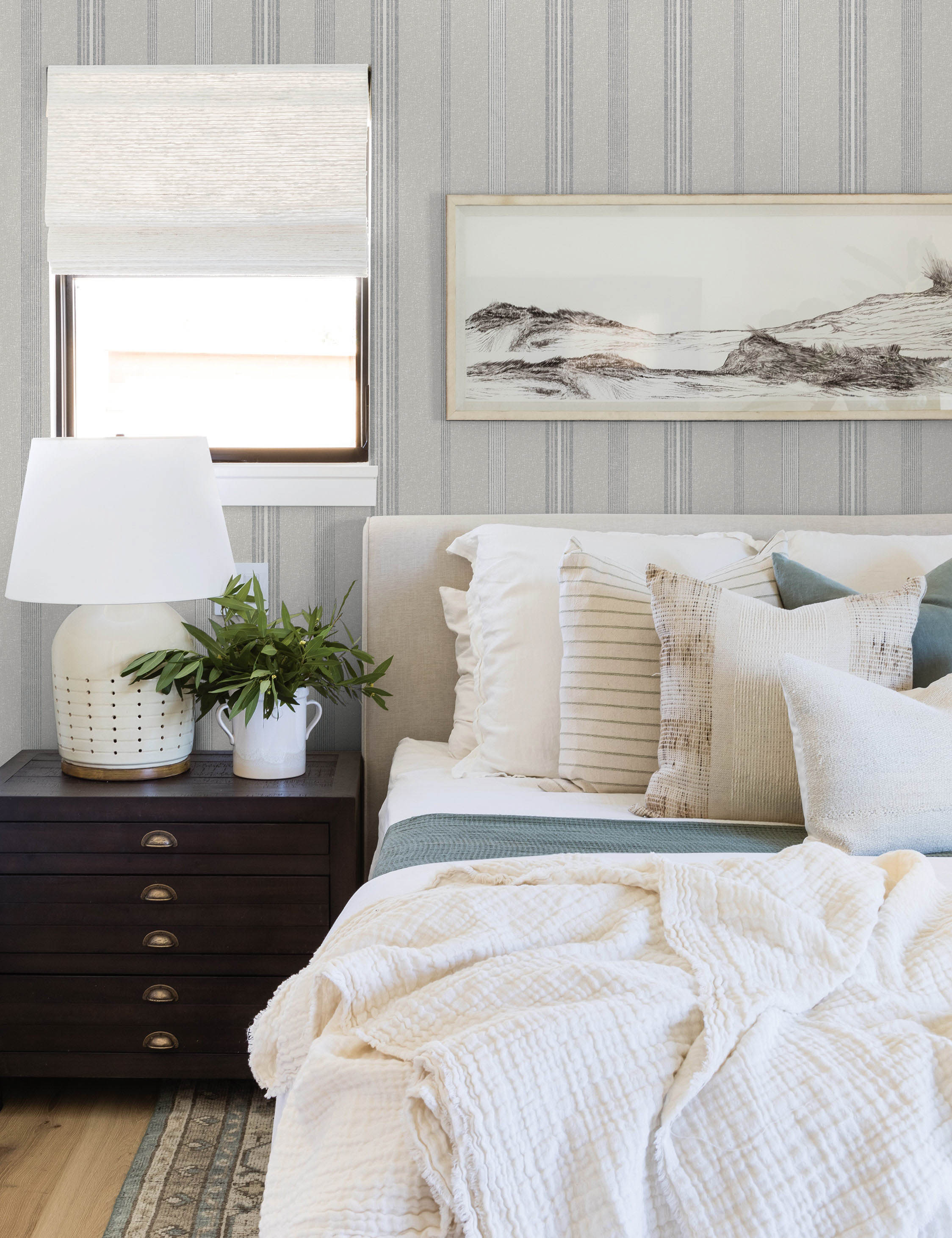 Anatolia Stripe Textured Peel + Stick Wallpaper by Pure Salt