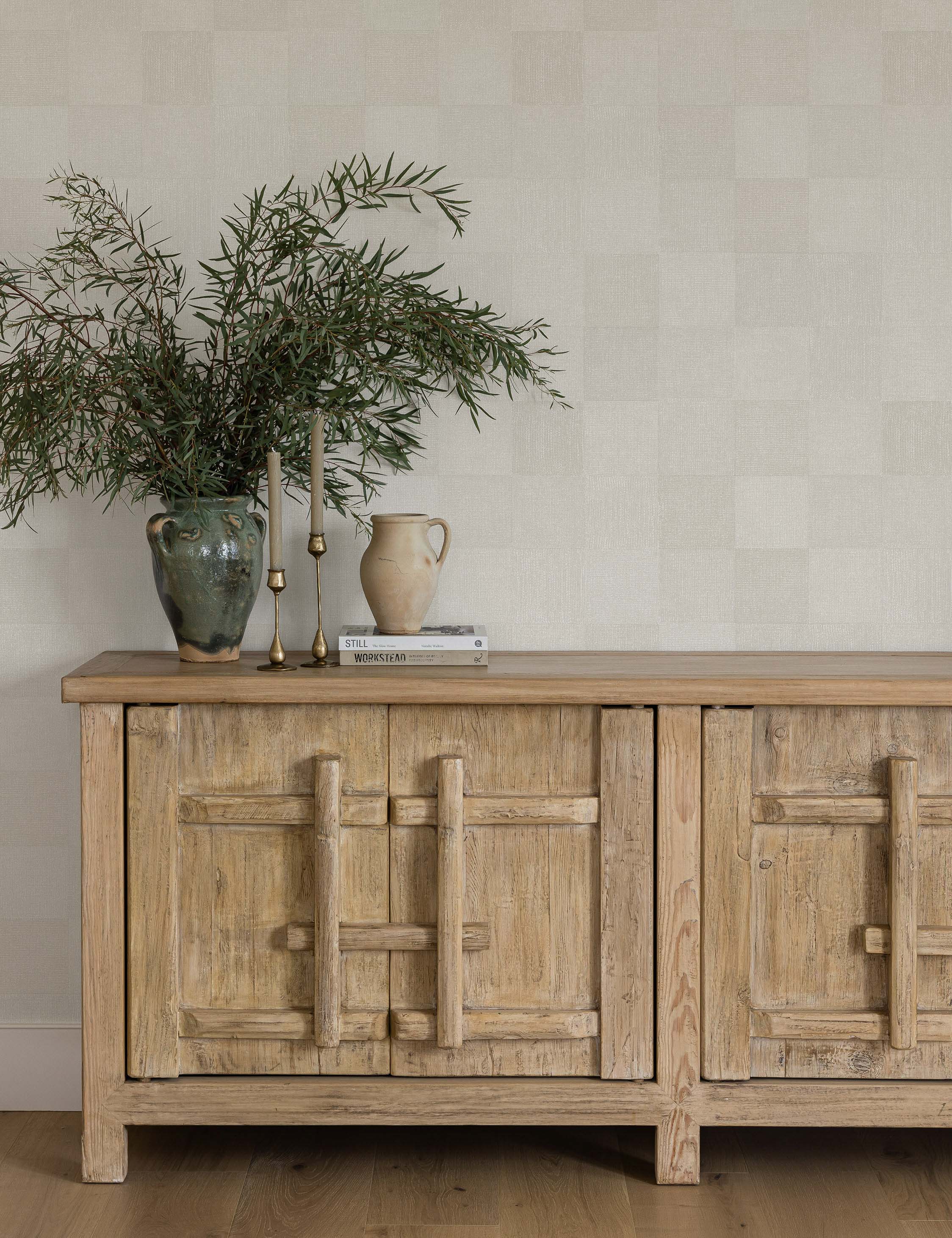 Textured Check Peel + Stick Wallpaper by Pure Salt