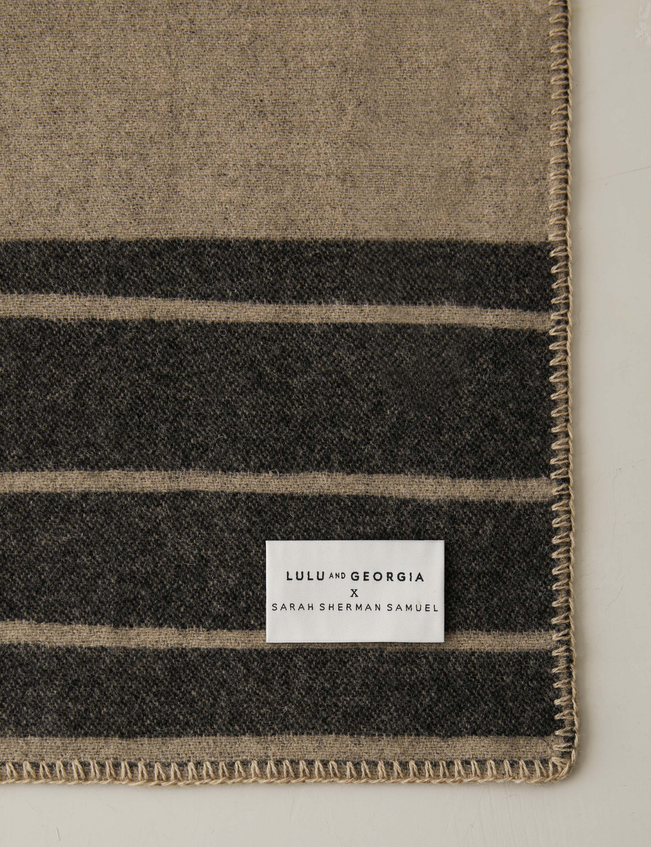 Checkered Reversible Wool Throw by Sarah Sherman Samuel