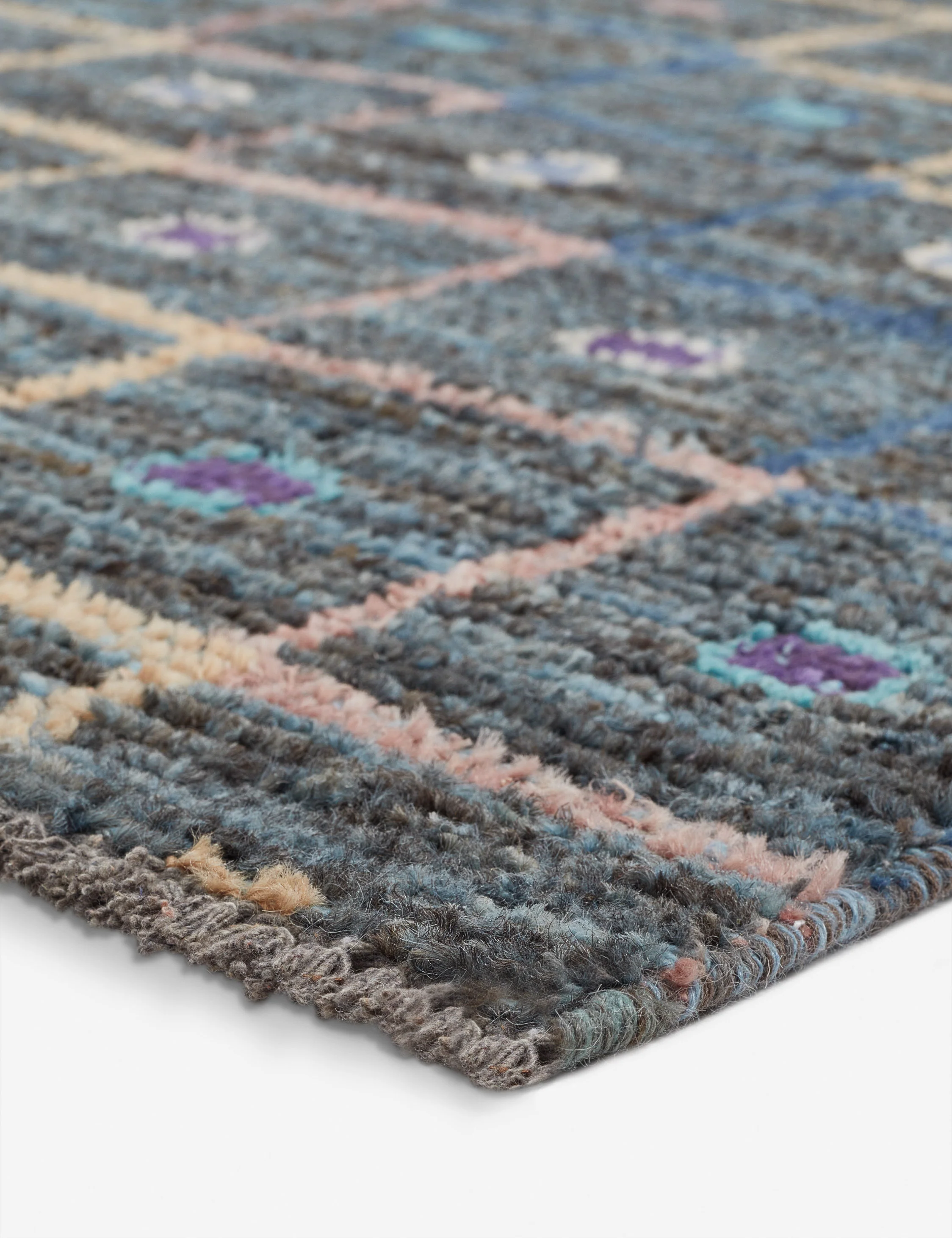 One-of-A-Kind Moroccan-Style Hand-Knotted Wool Rug No. 4, 4' x 6'