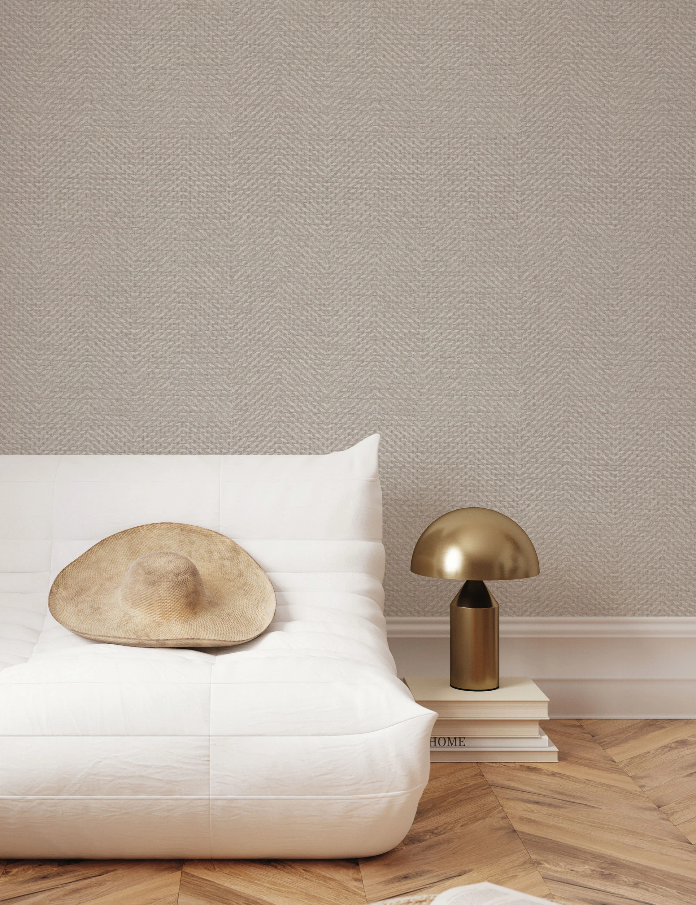Faux Grasscloth Parquet Textured Peel + Stick Wallpaper by Jeremiah Brent