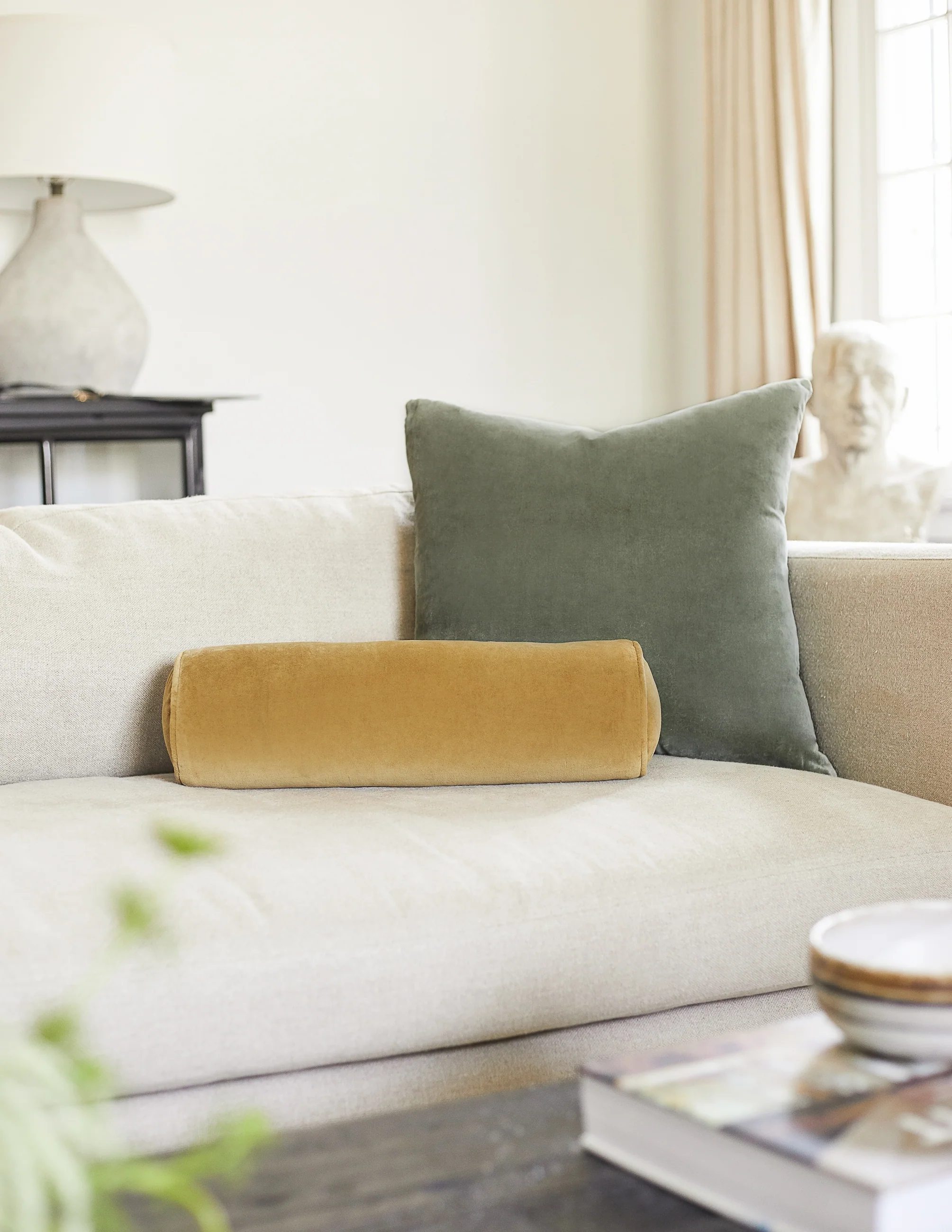 Sabine Velvet Bolster Pillow 51 Sabine Velvet Bolster Pillow