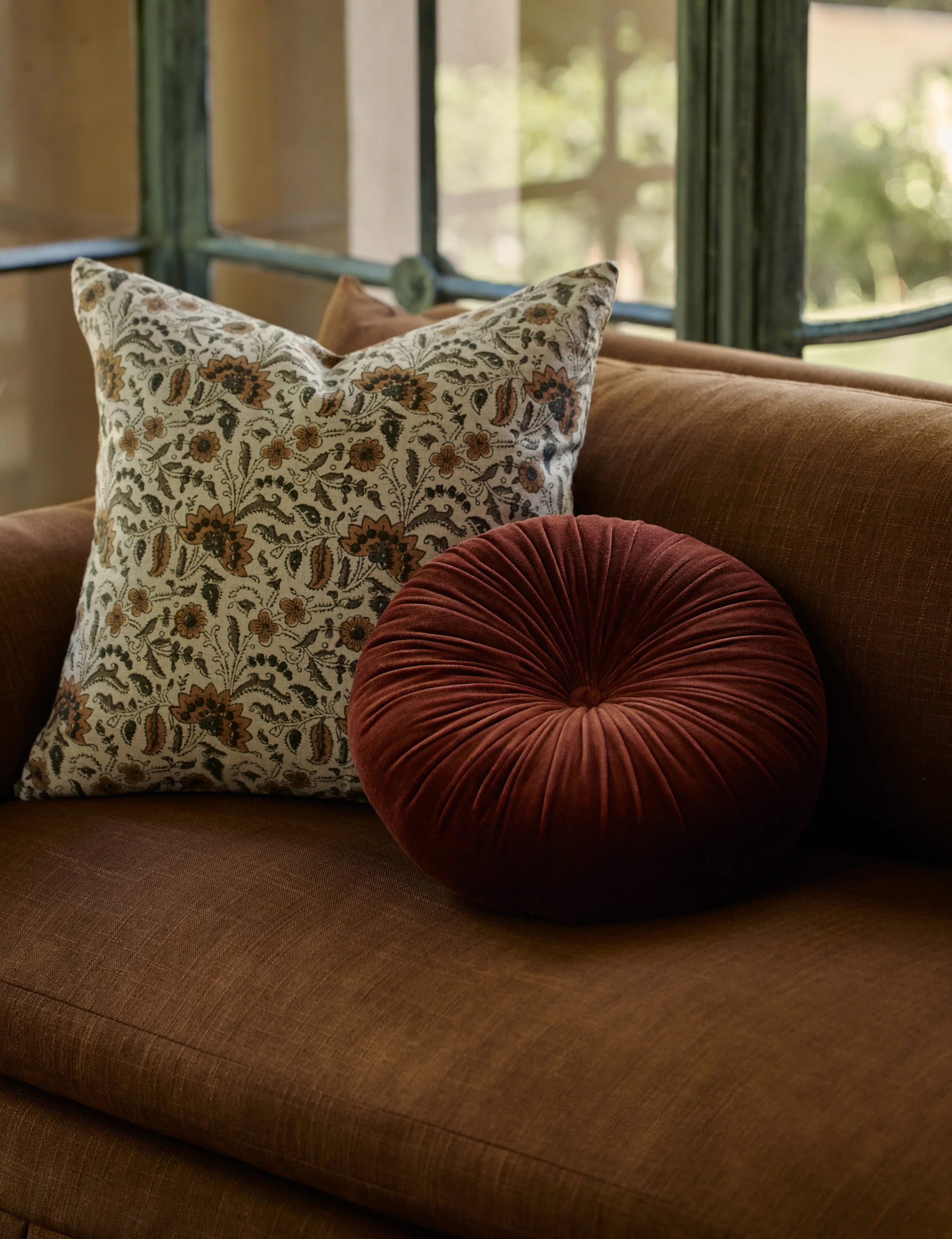 Monroe Velvet Round Pillow