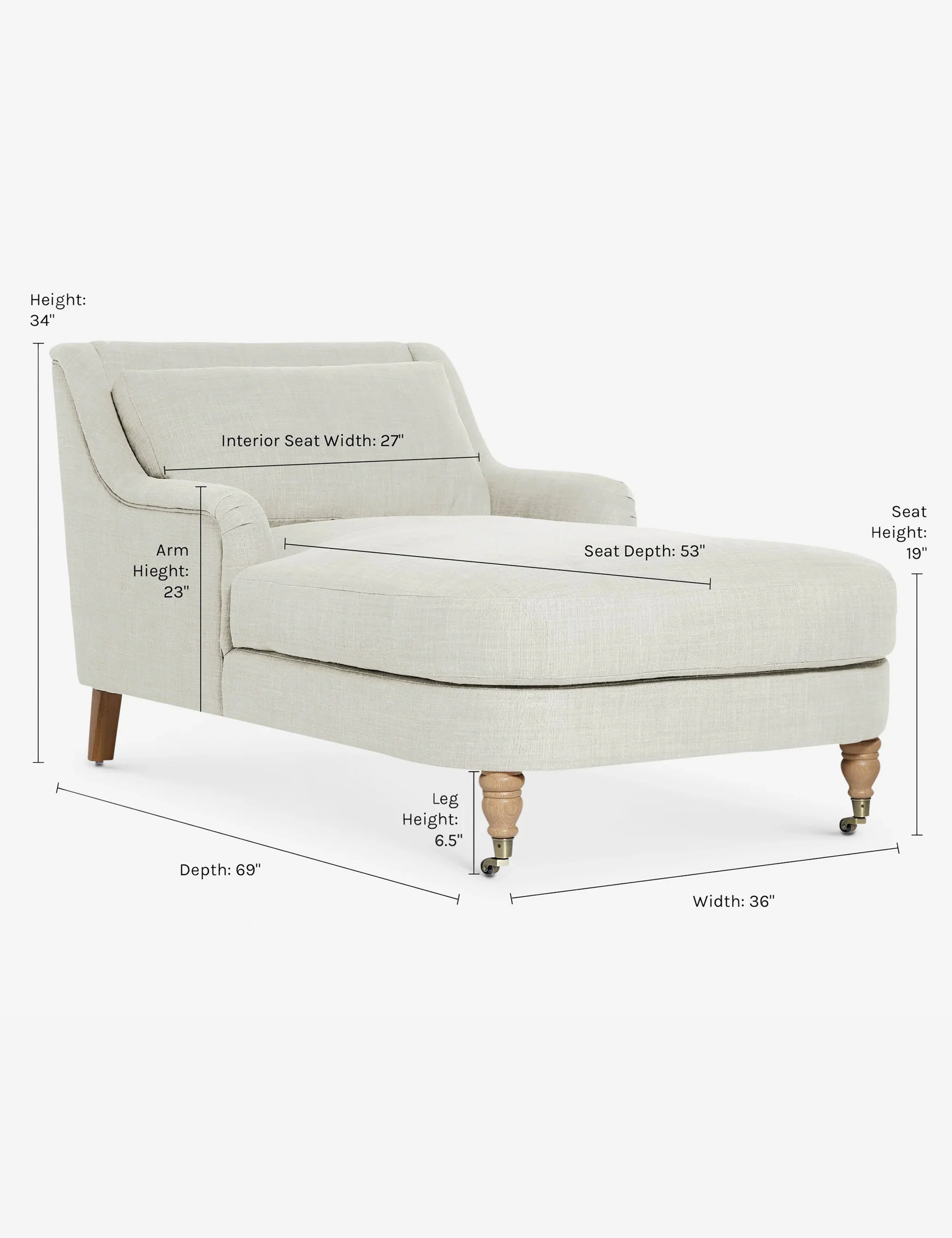 Rivington Chaise by Ginny Macdonald