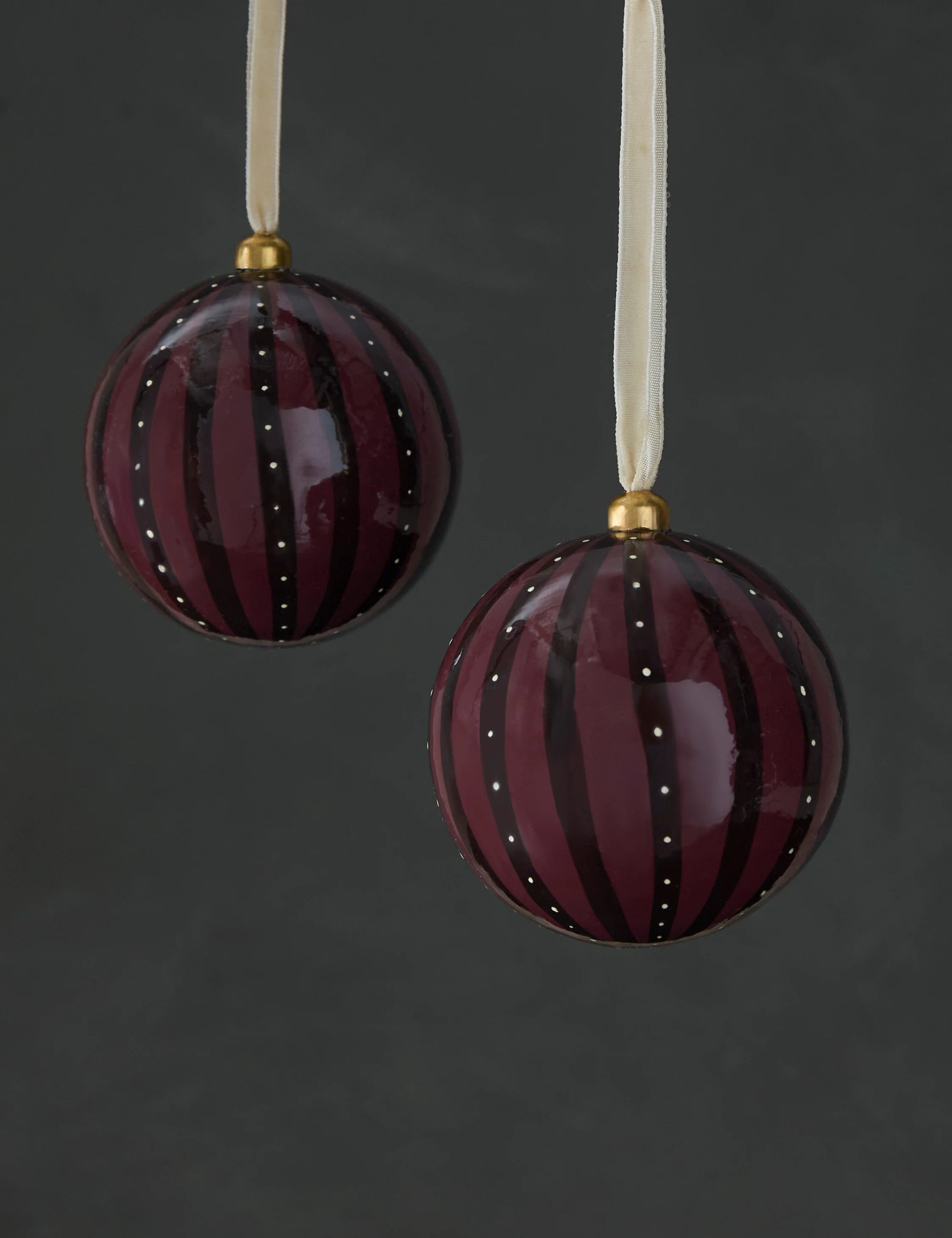 Joelle Handpainted Ornaments (Set of 2)