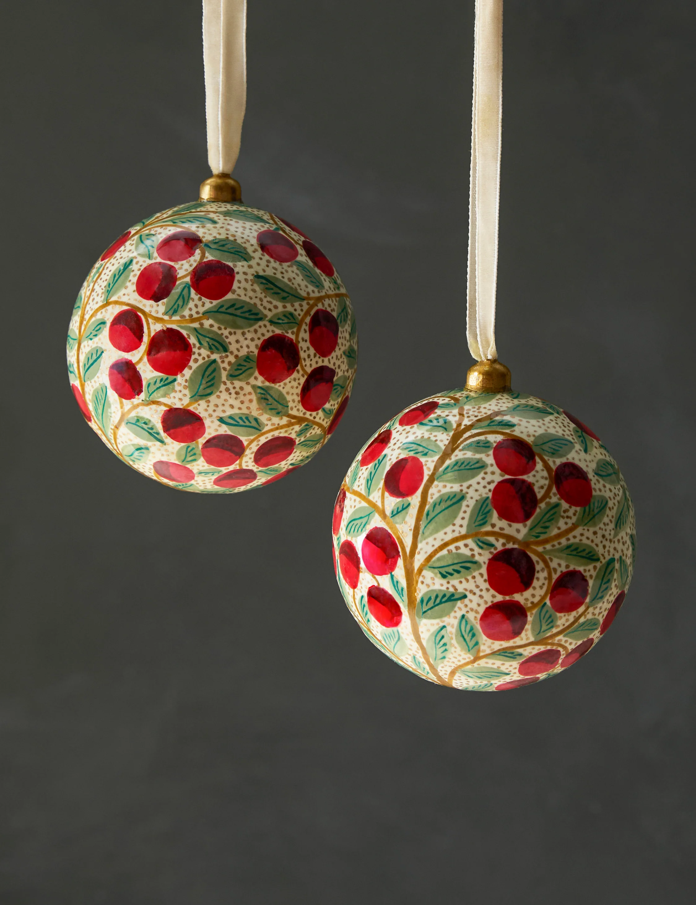 Joelle Handpainted Ornaments (Set of 2)