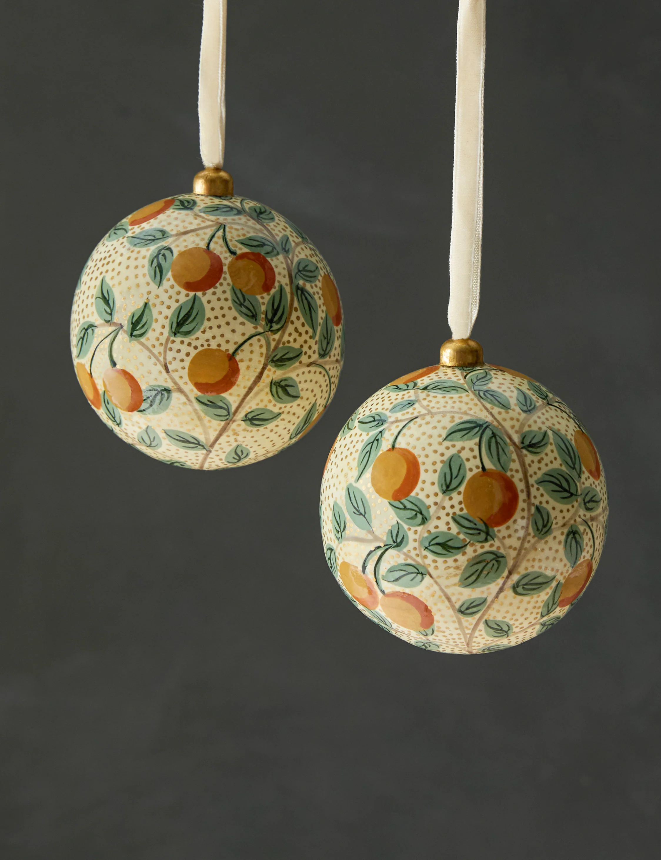 Joelle Handpainted Ornaments (Set of 2)