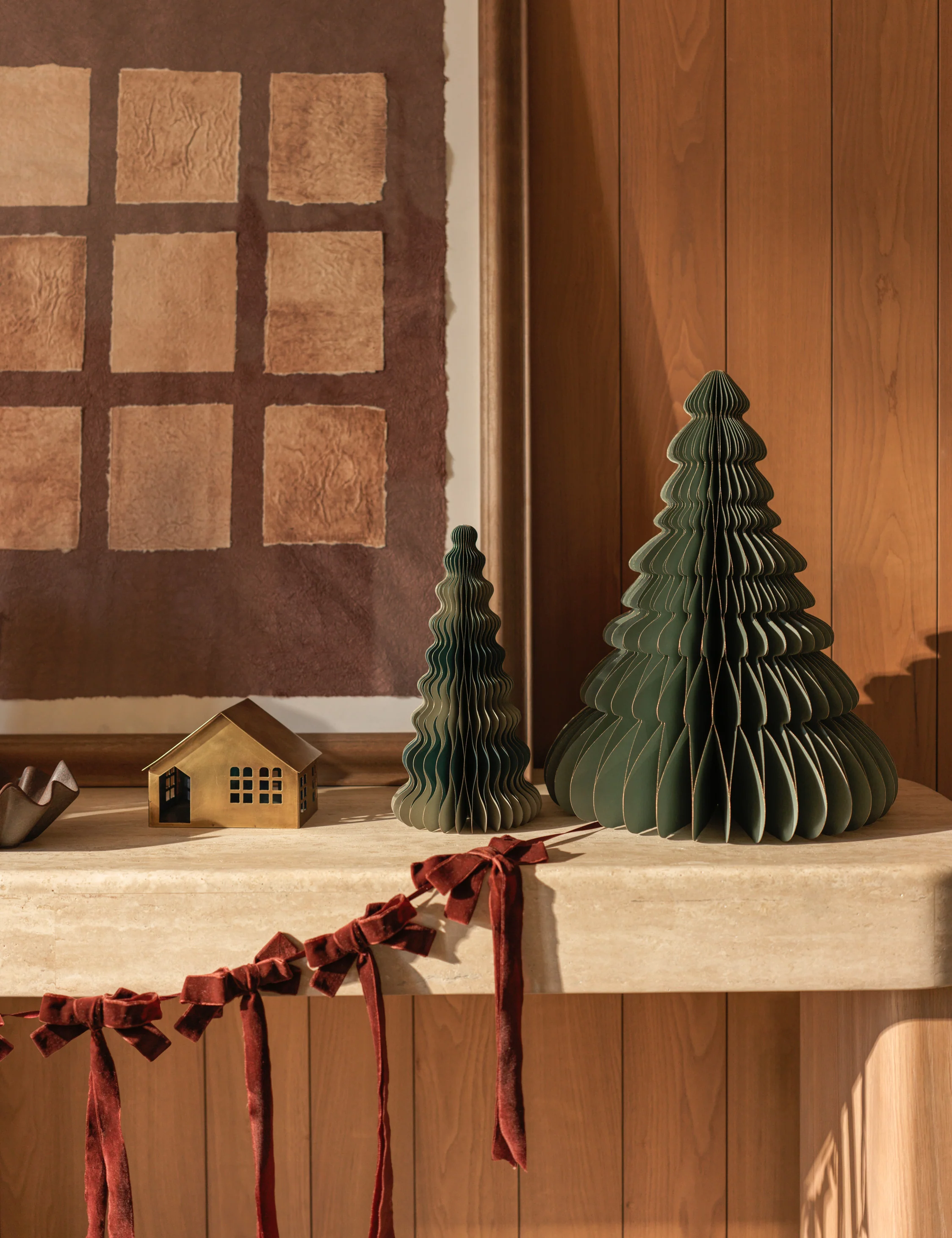 Revel Paper Mantel Trees (set of 3)