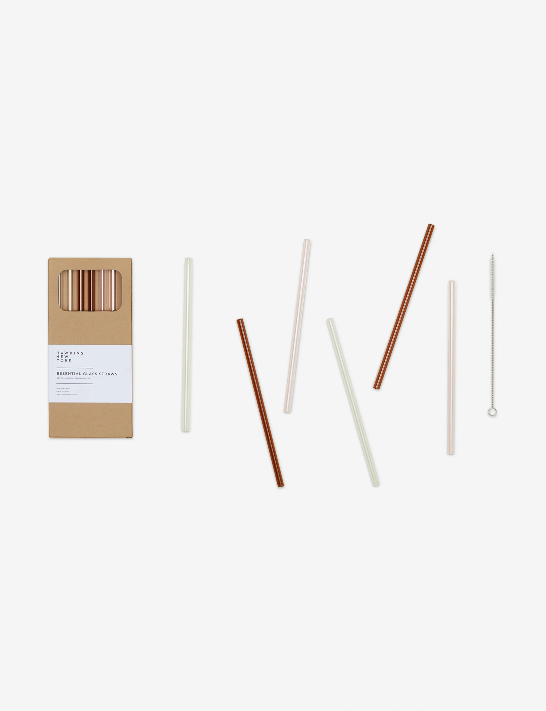 Essential Glass Straws (Set of 6) by Hawkins New York