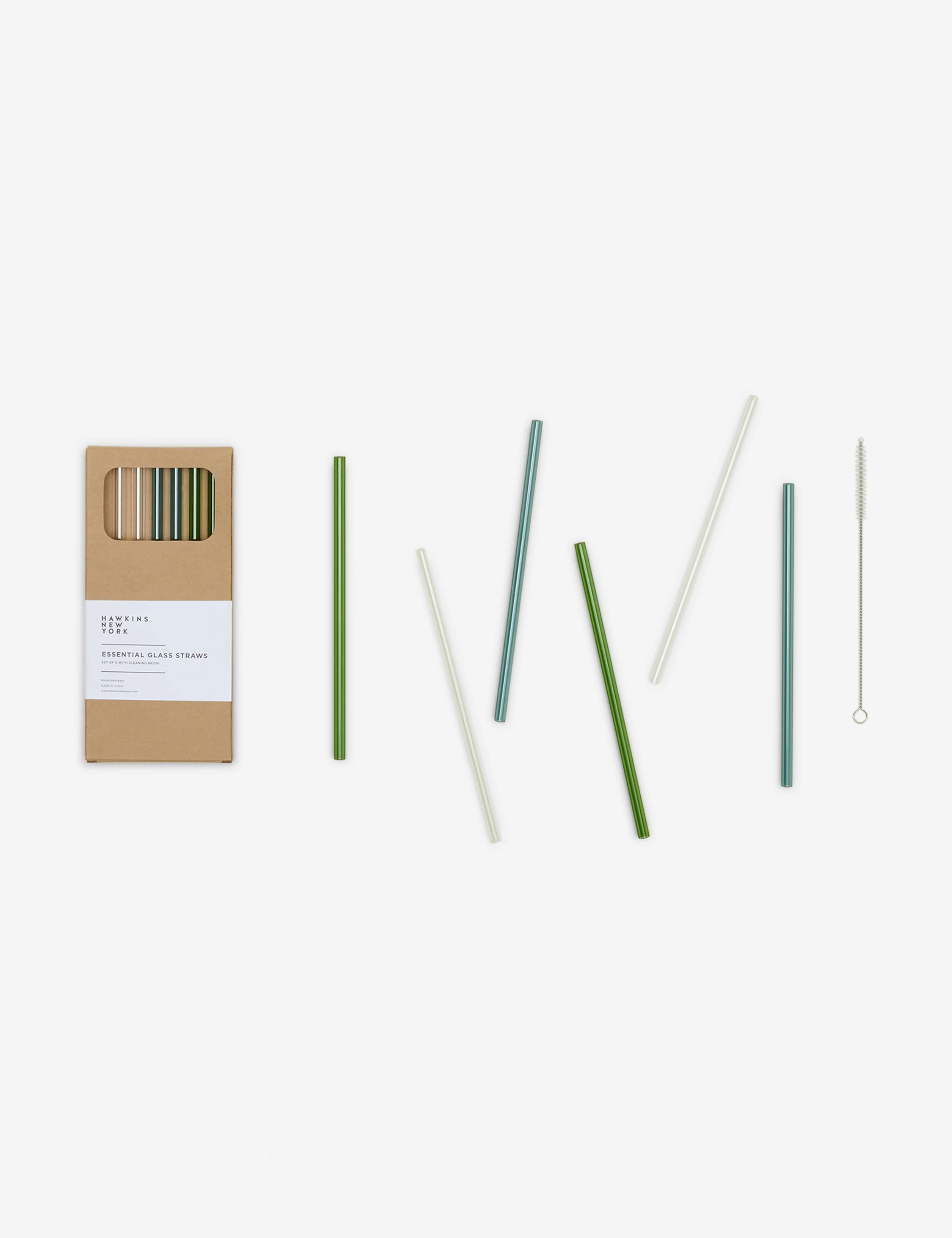 Essential Glass Straws (Set of 6) by Hawkins New York