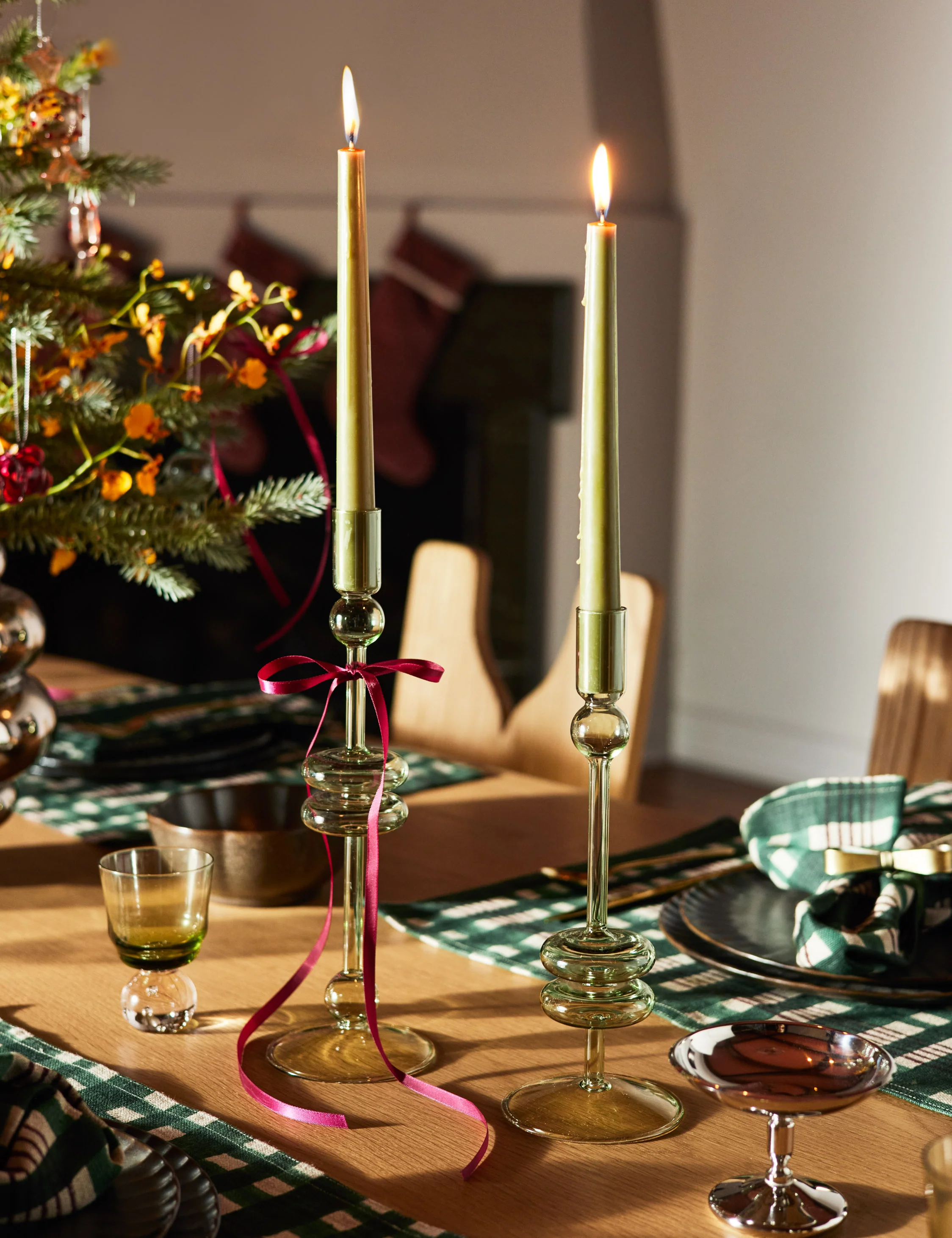 Glass Candlestick Pair (Set of 2) by etúHOME