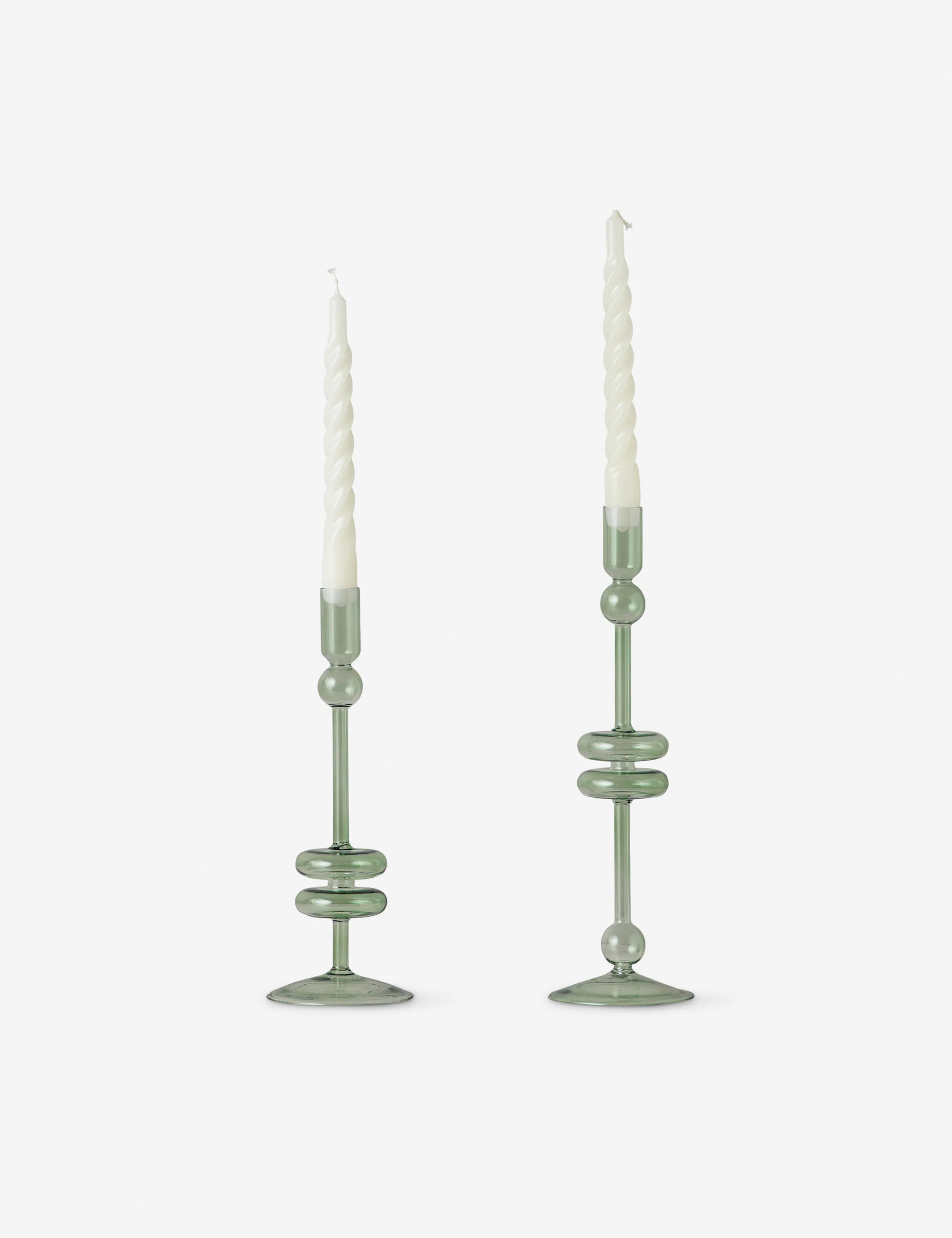 Glass Candlestick Pair (Set of 2) by etúHOME 13 Glass Candlestick Pair (Set of 2) by etúHOME