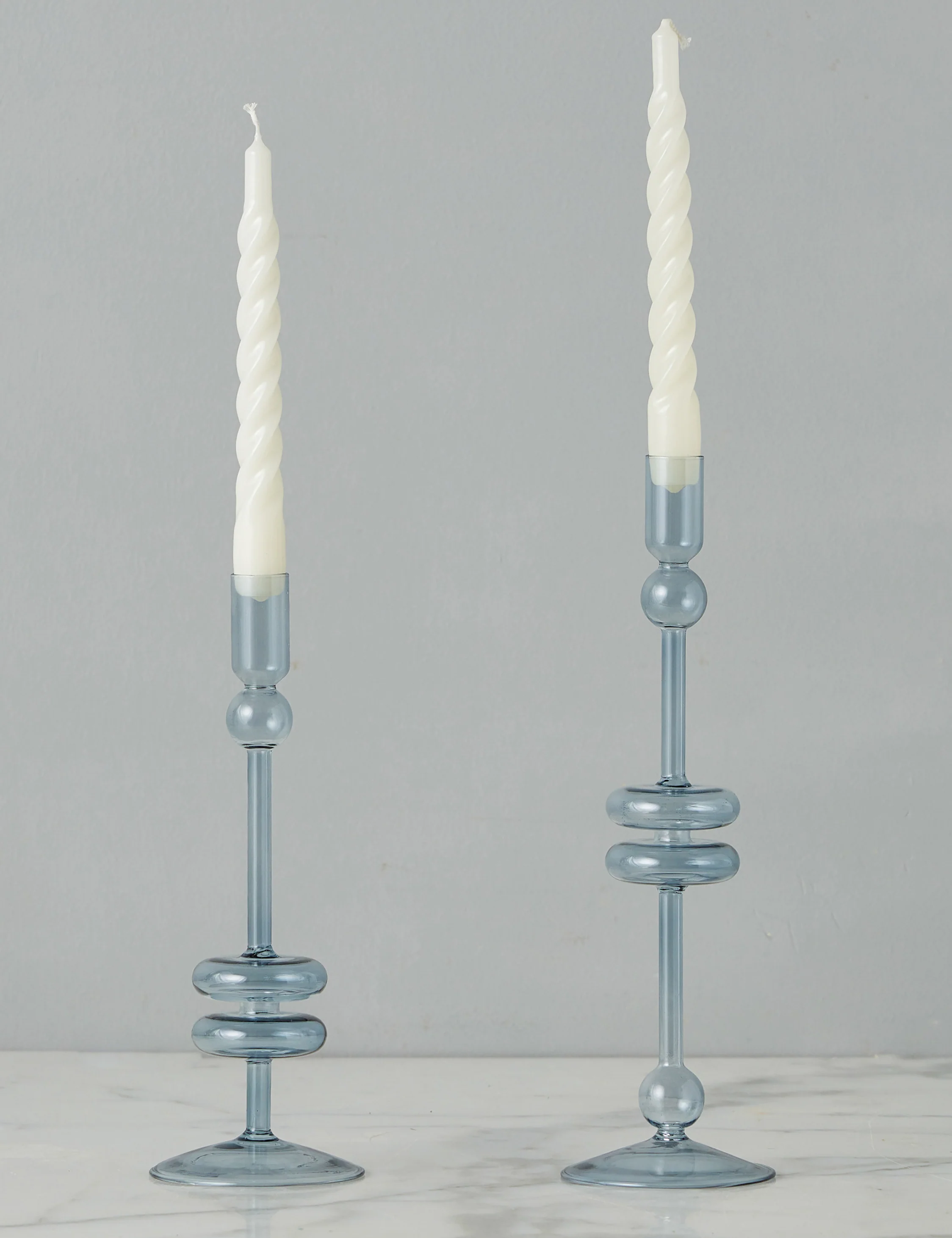 Glass Candlestick Pair (Set of 2) by etúHOME 16 Glass Candlestick Pair (Set of 2) by etúHOME