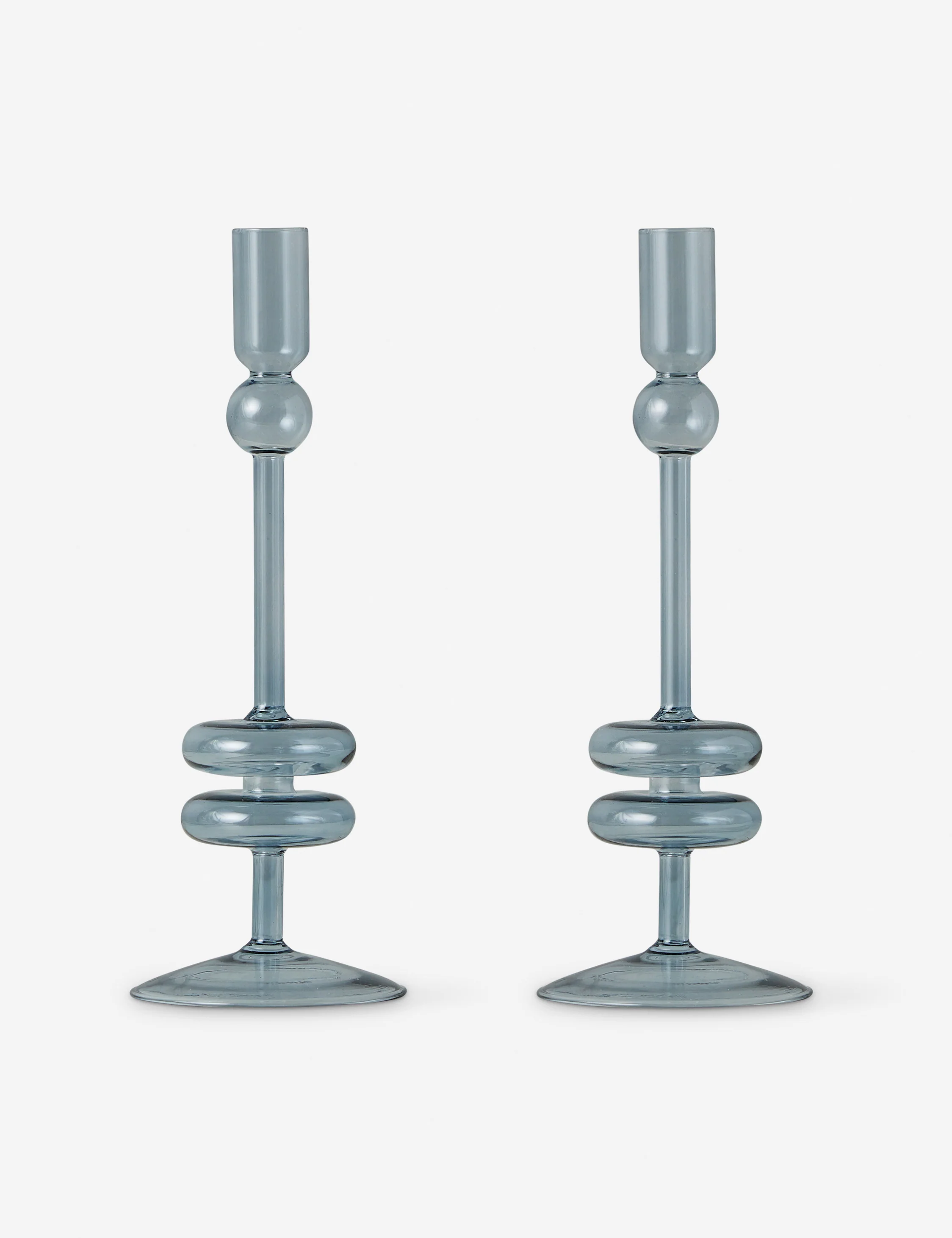 Glass Candlestick Pair (Set of 2) by etúHOME 17 Glass Candlestick Pair (Set of 2) by etúHOME