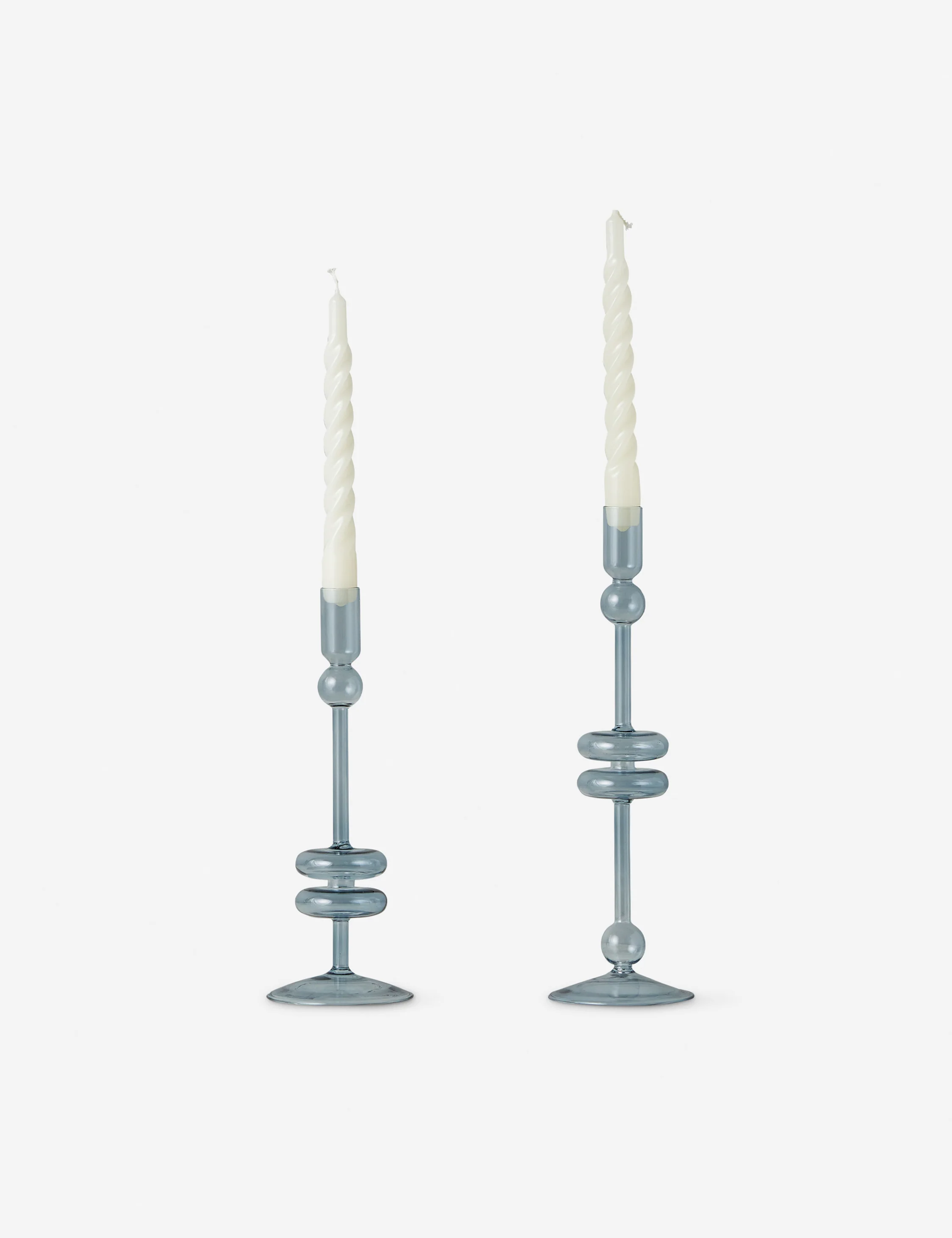 Glass Candlestick Pair (Set of 2) by etúHOME 19 Glass Candlestick Pair (Set of 2) by etúHOME