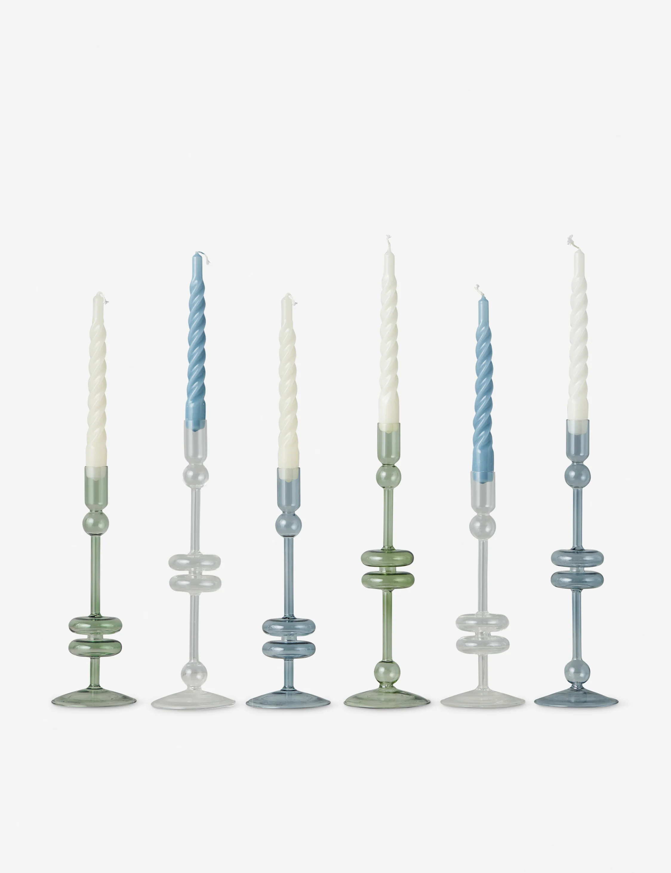 Glass Candlestick Pair (Set of 2) by etúHOME 23 Glass Candlestick Pair (Set of 2) by etúHOME