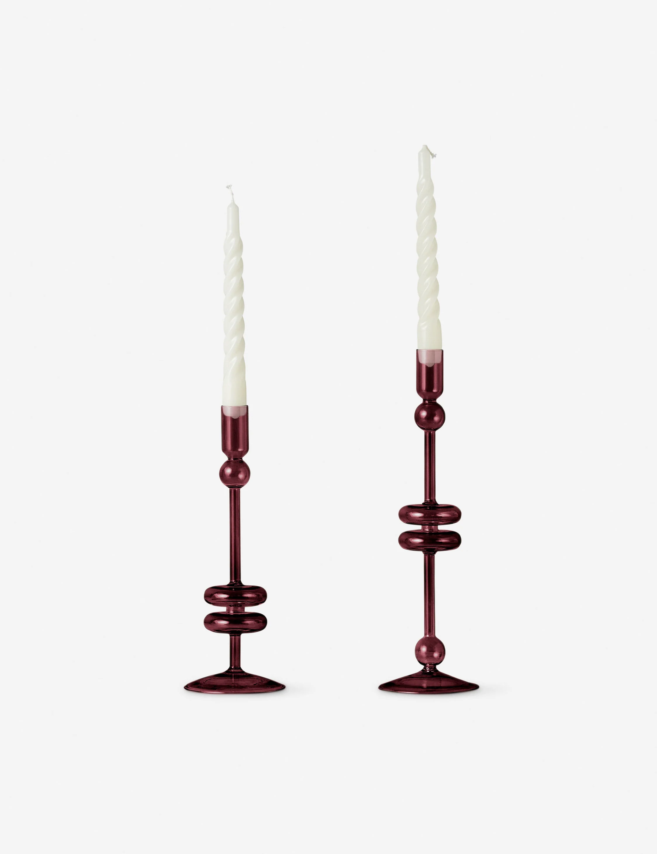 Glass Candlestick Pair (Set of 2) by etúHOME 27 Glass Candlestick Pair (Set of 2) by etúHOME