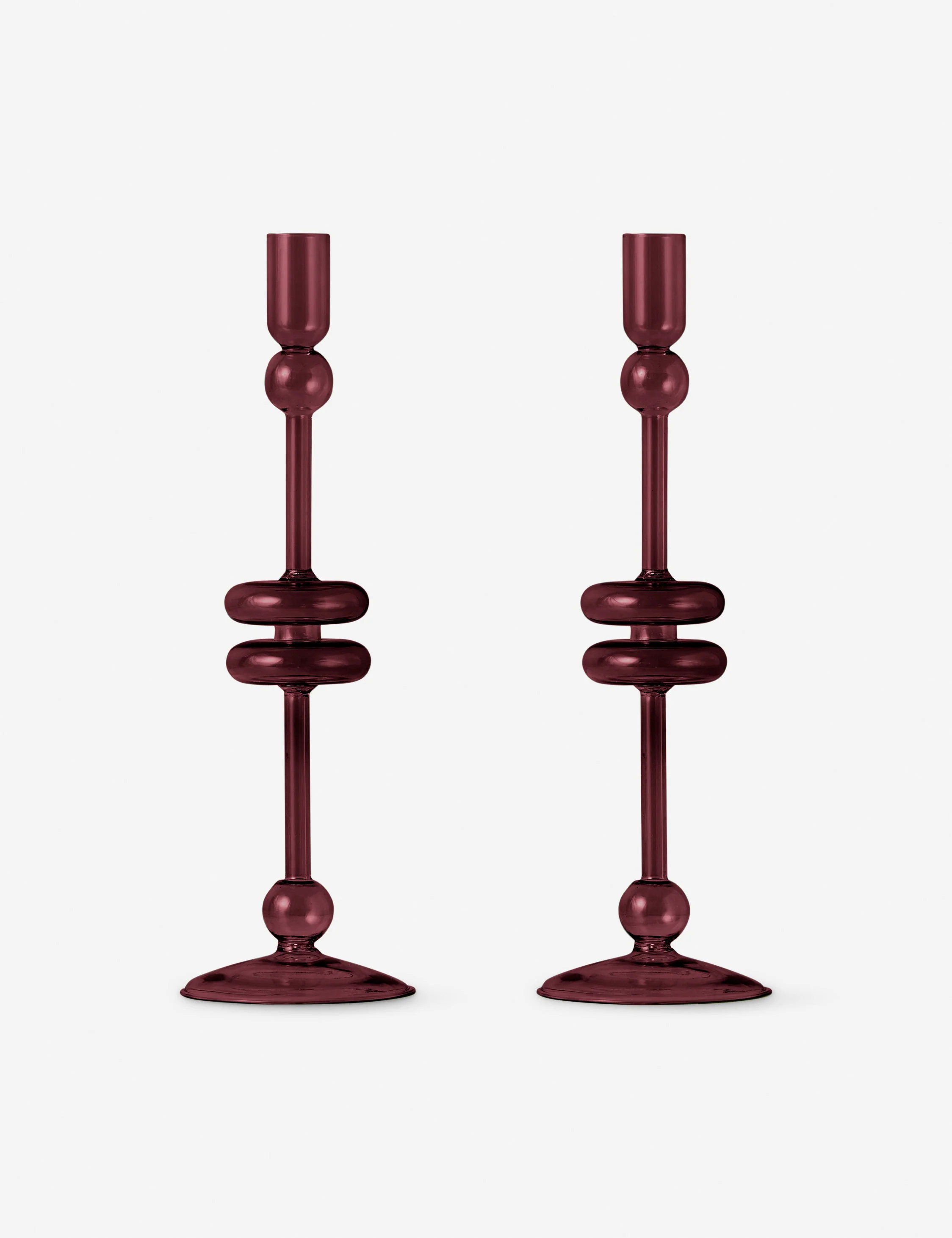 Glass Candlestick Pair (Set of 2) by etúHOME 29 Glass Candlestick Pair (Set of 2) by etúHOME
