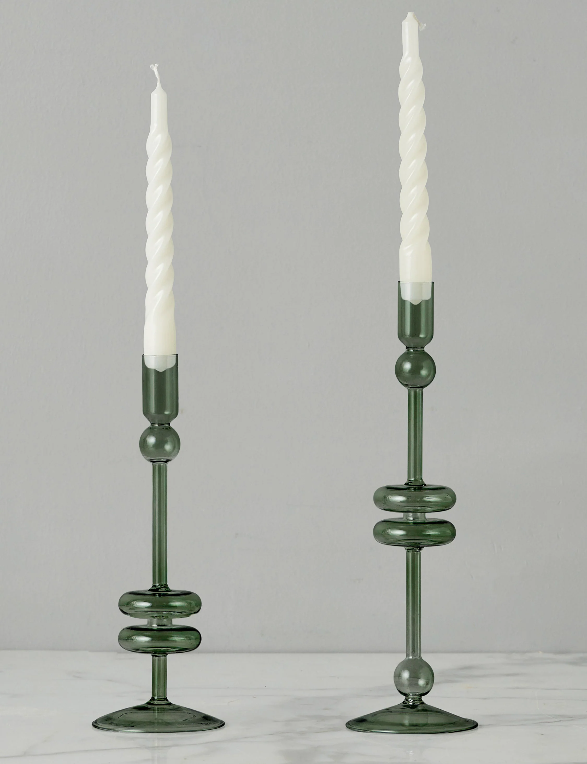 Glass Candlestick Pair (Set of 2) by etúHOME 30 Glass Candlestick Pair (Set of 2) by etúHOME