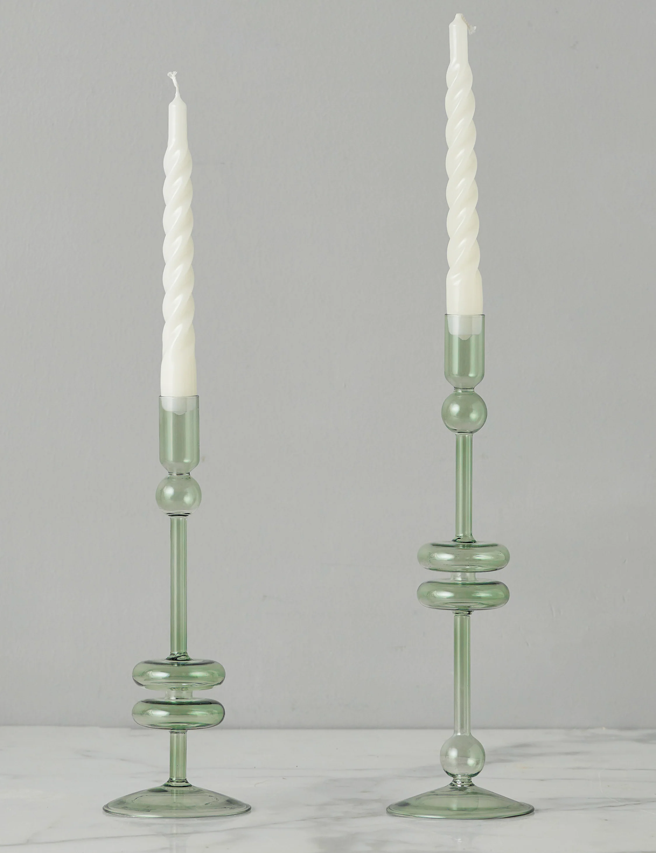 Glass Candlestick Pair (Set of 2) by etúHOME 9 Glass Candlestick Pair (Set of 2) by etúHOME