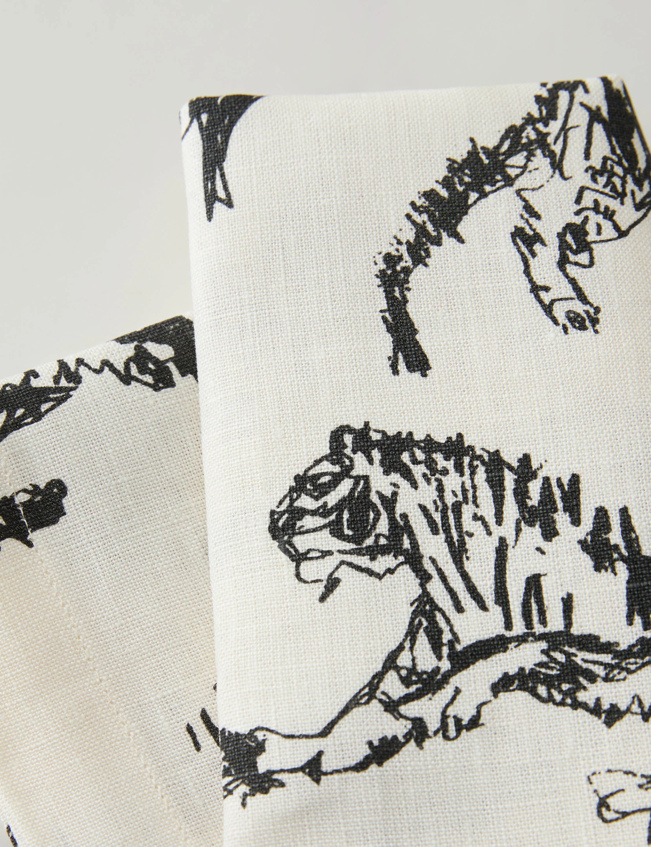 Tiger Linen Napkins (Set of 4) by Sarah Sherman Samuel