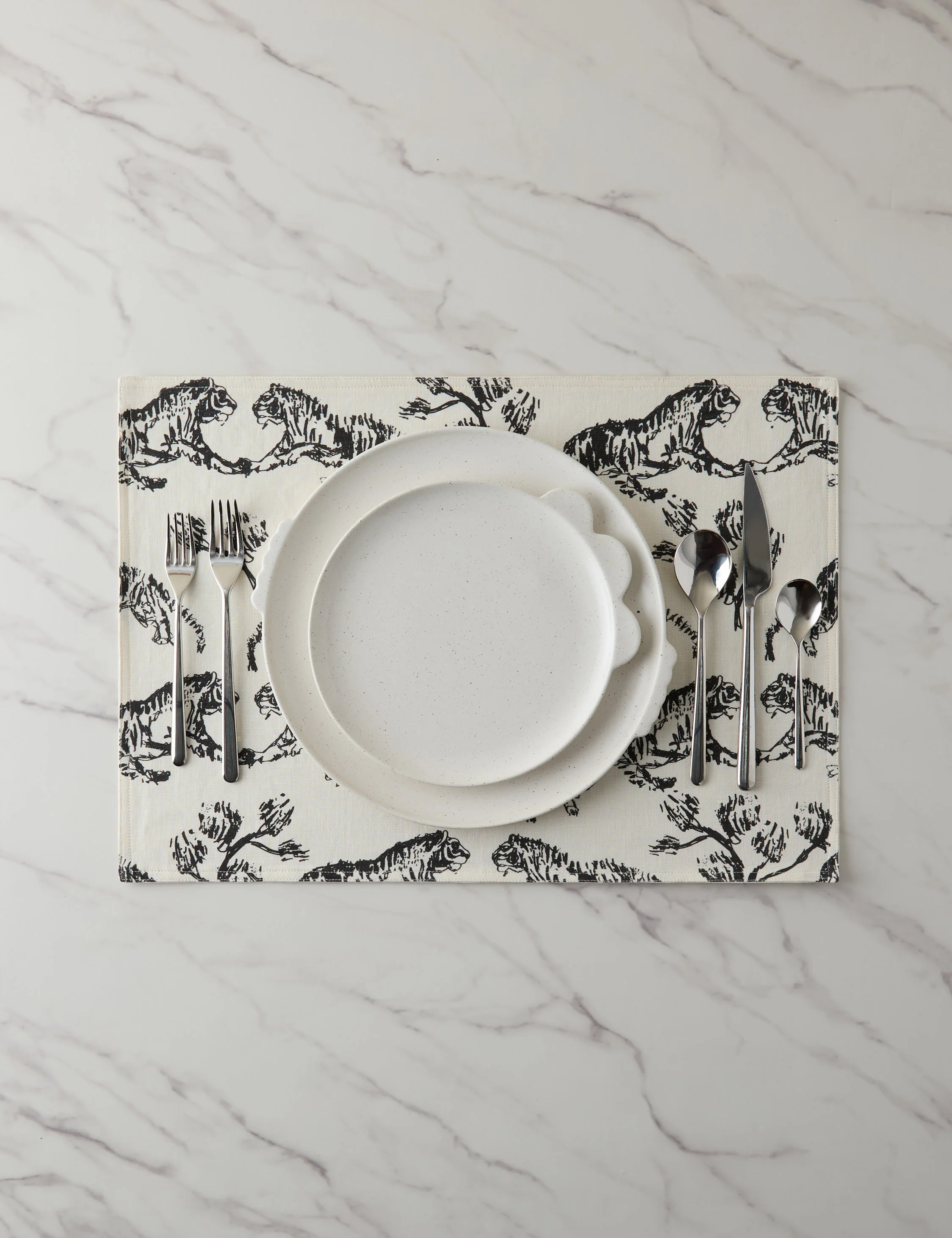 Tiger Linen Placemats (Set of 4) by Sarah Sherman Samuel