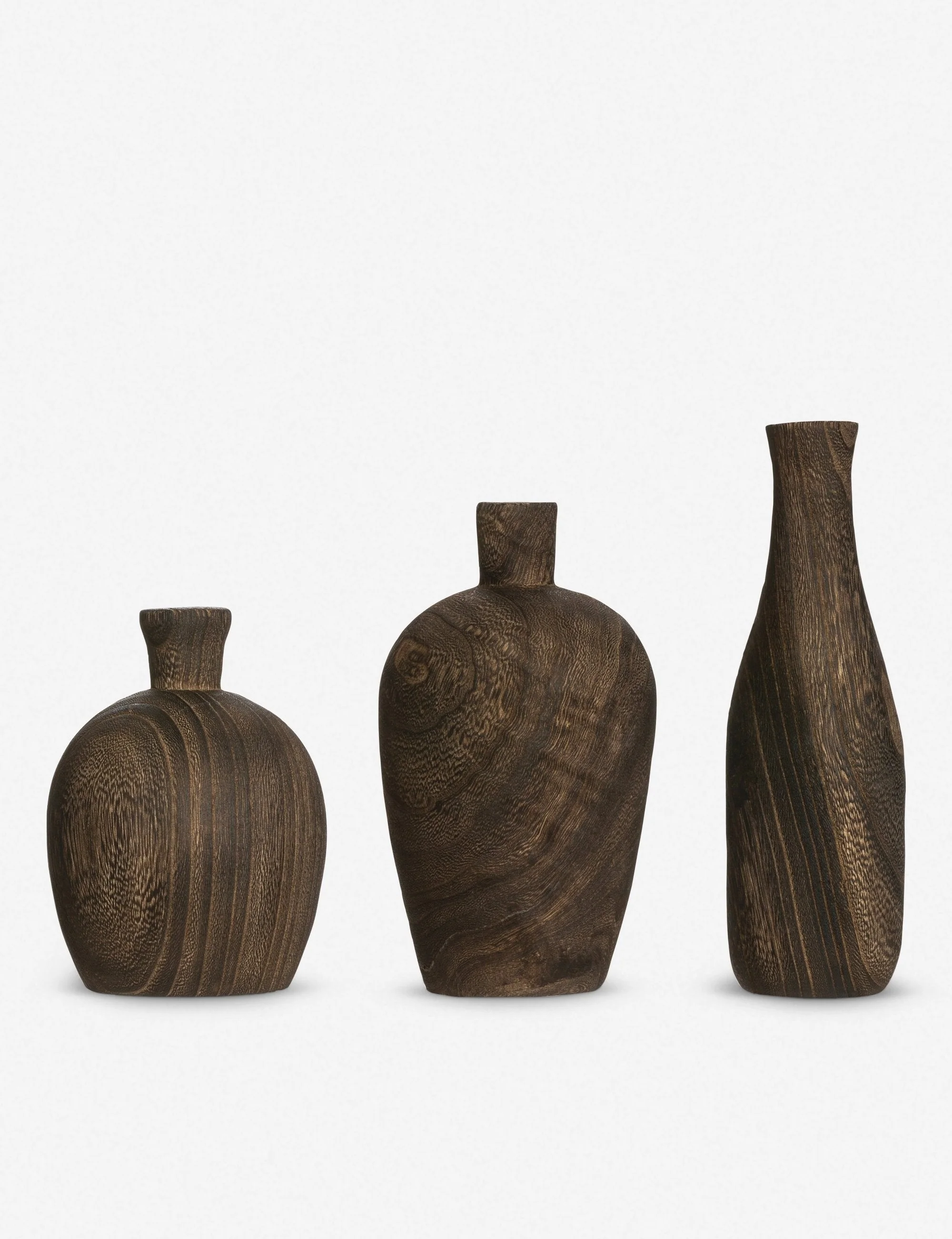 Charlynn Wood Vases (Set of 3)