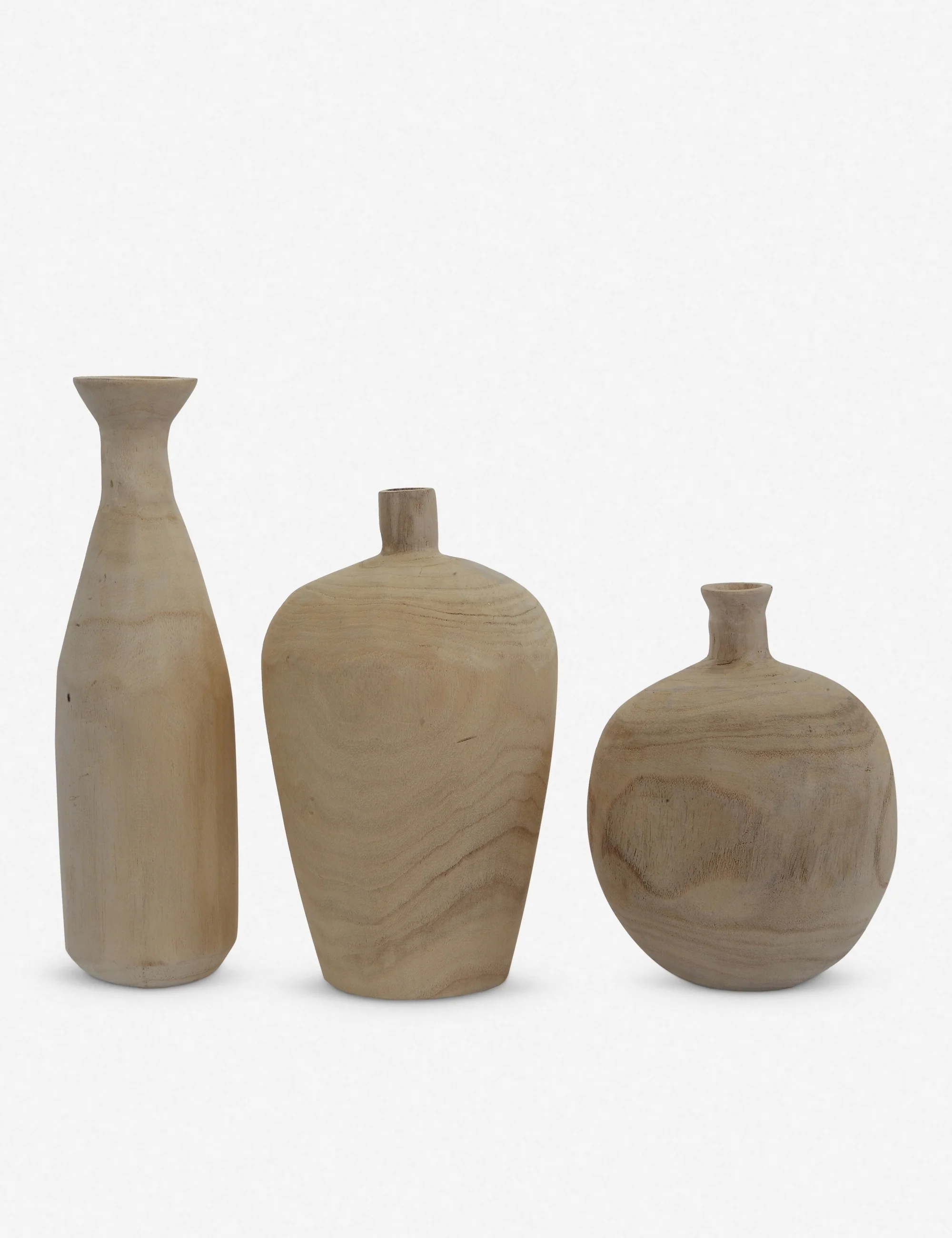 Charlynn Wood Vases (Set of 3)