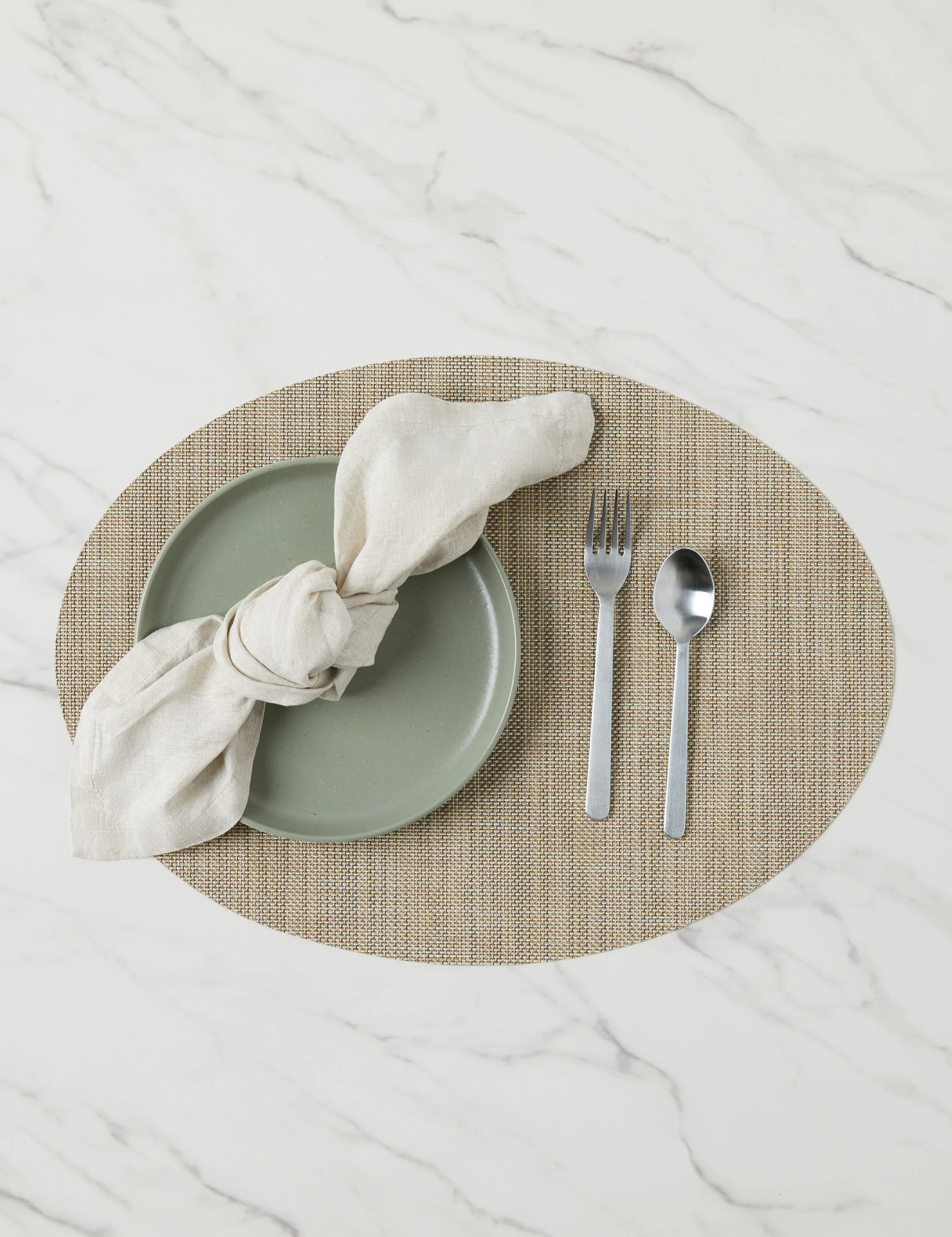 Mini Basketweave Oval Placemat (Set of 4) by Chilewich