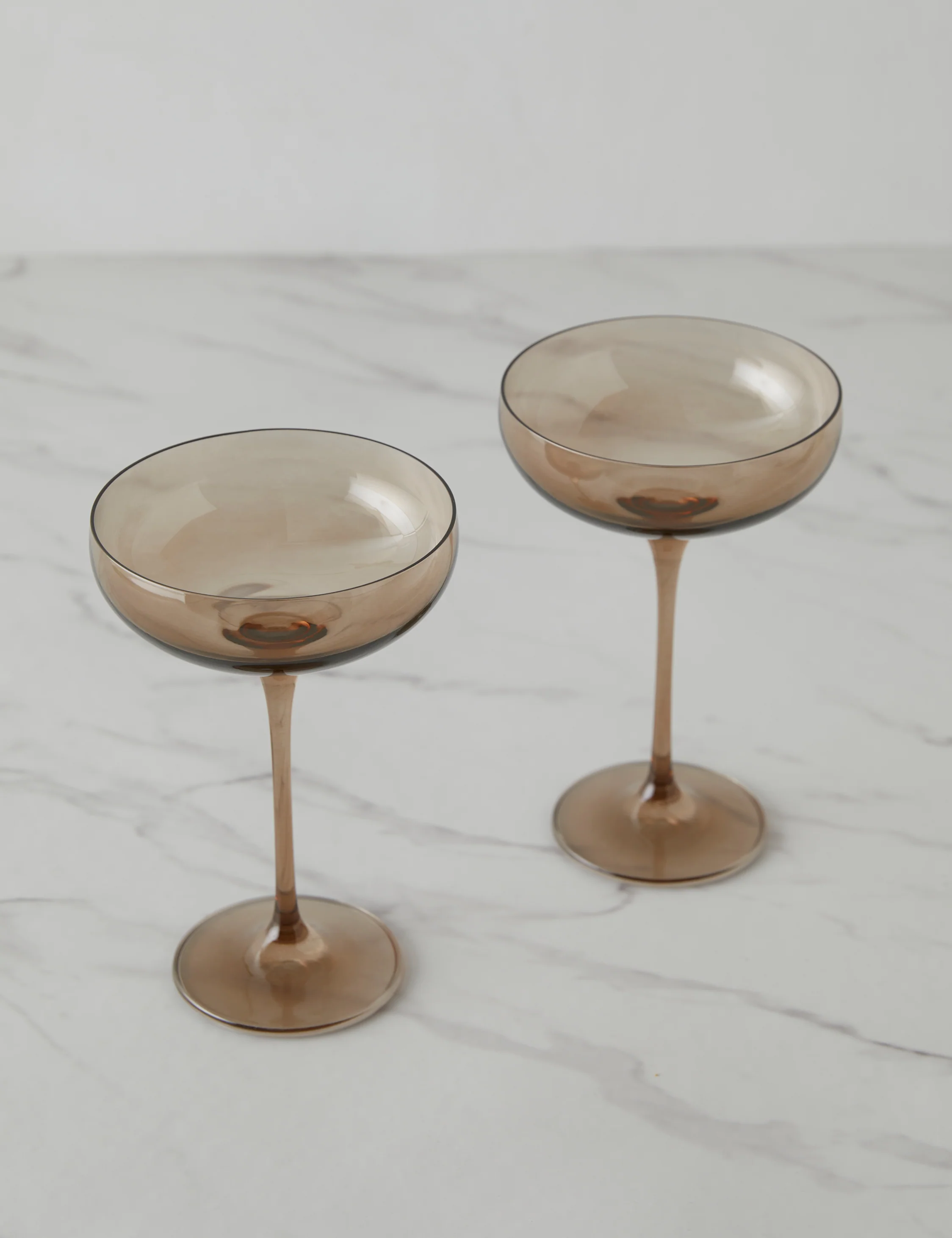 Champagne Coupes (Set of 2) by Estelle Colored Glass