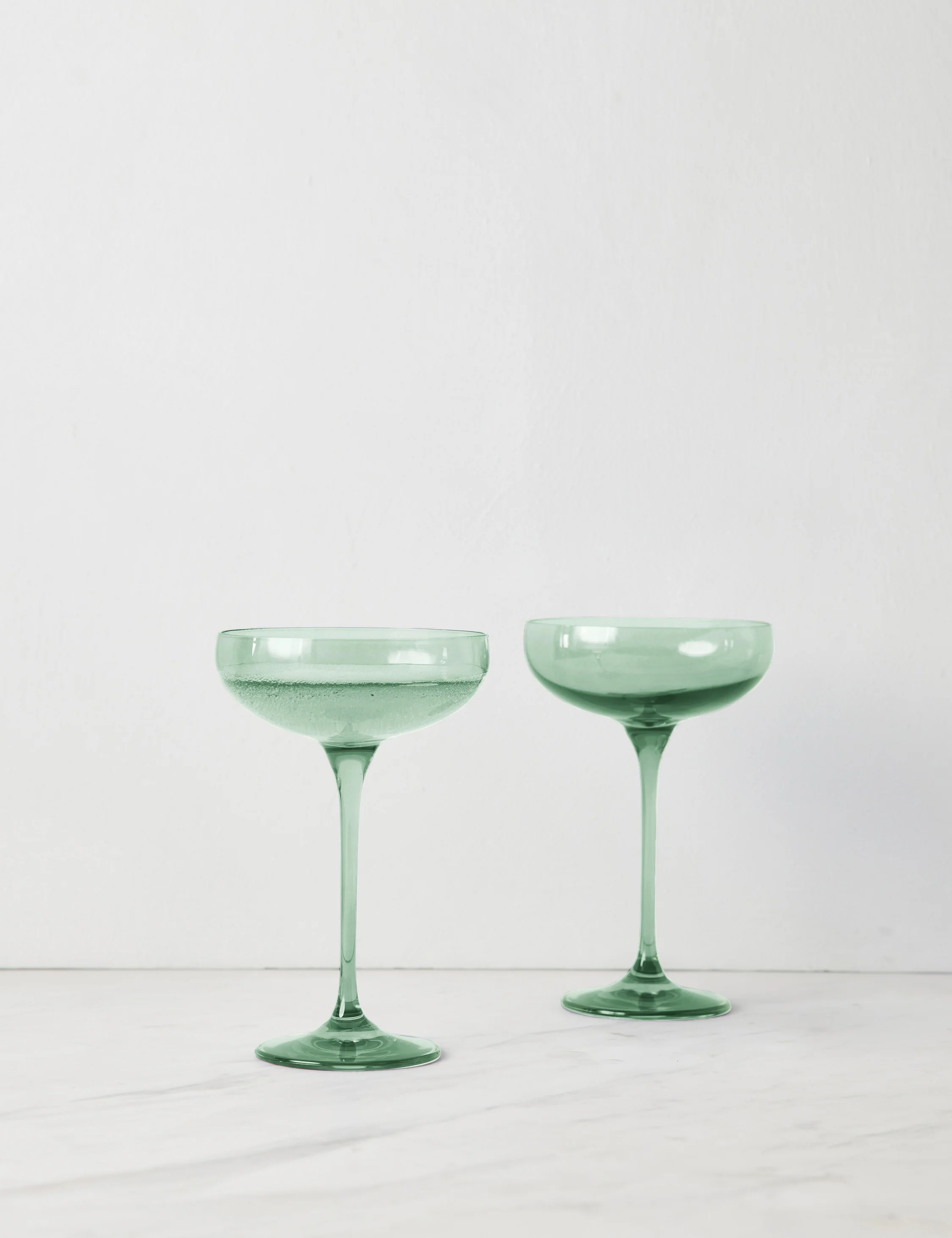 Champagne Coupes (Set of 2) by Estelle Colored Glass