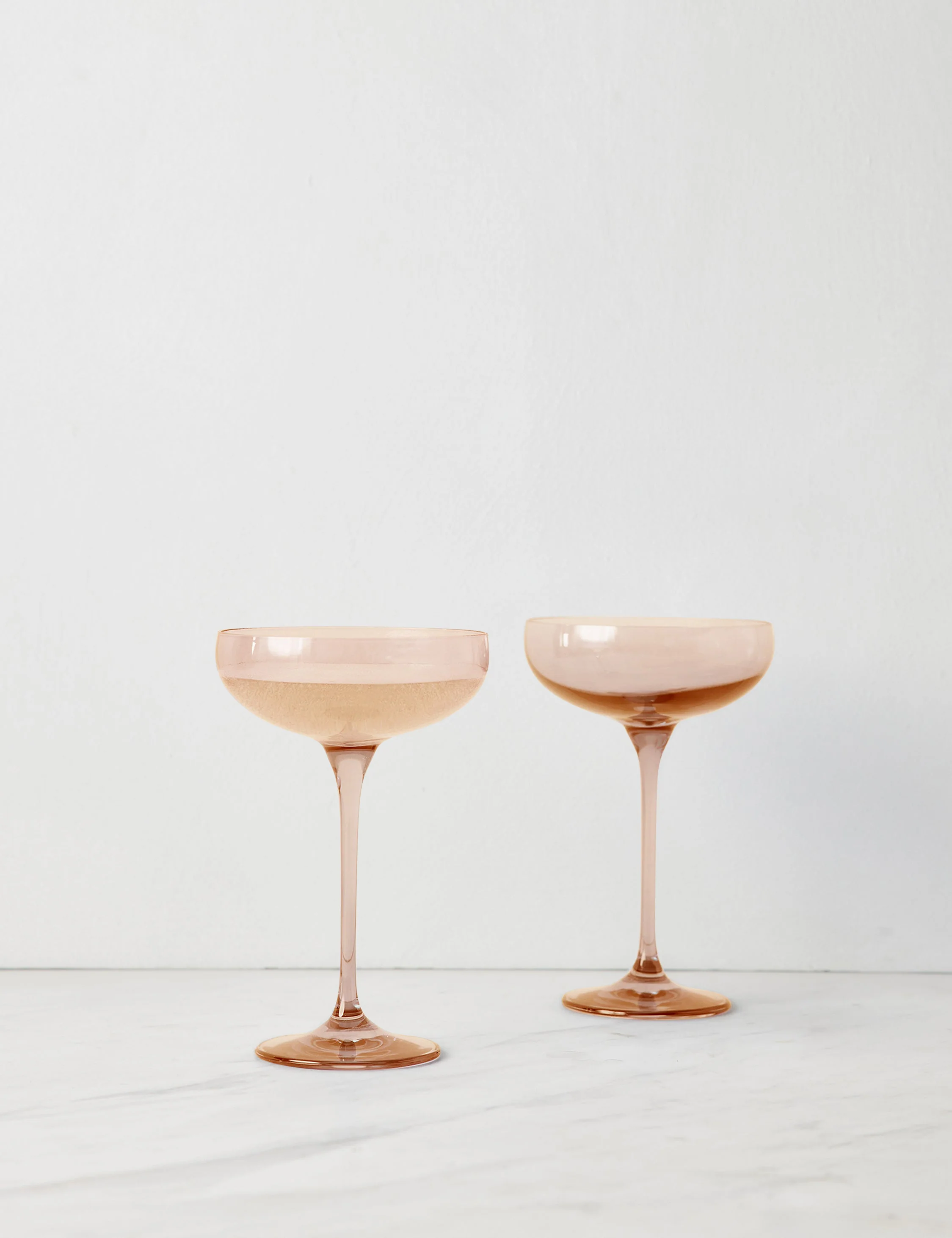 Champagne Coupes (Set of 2) by Estelle Colored Glass