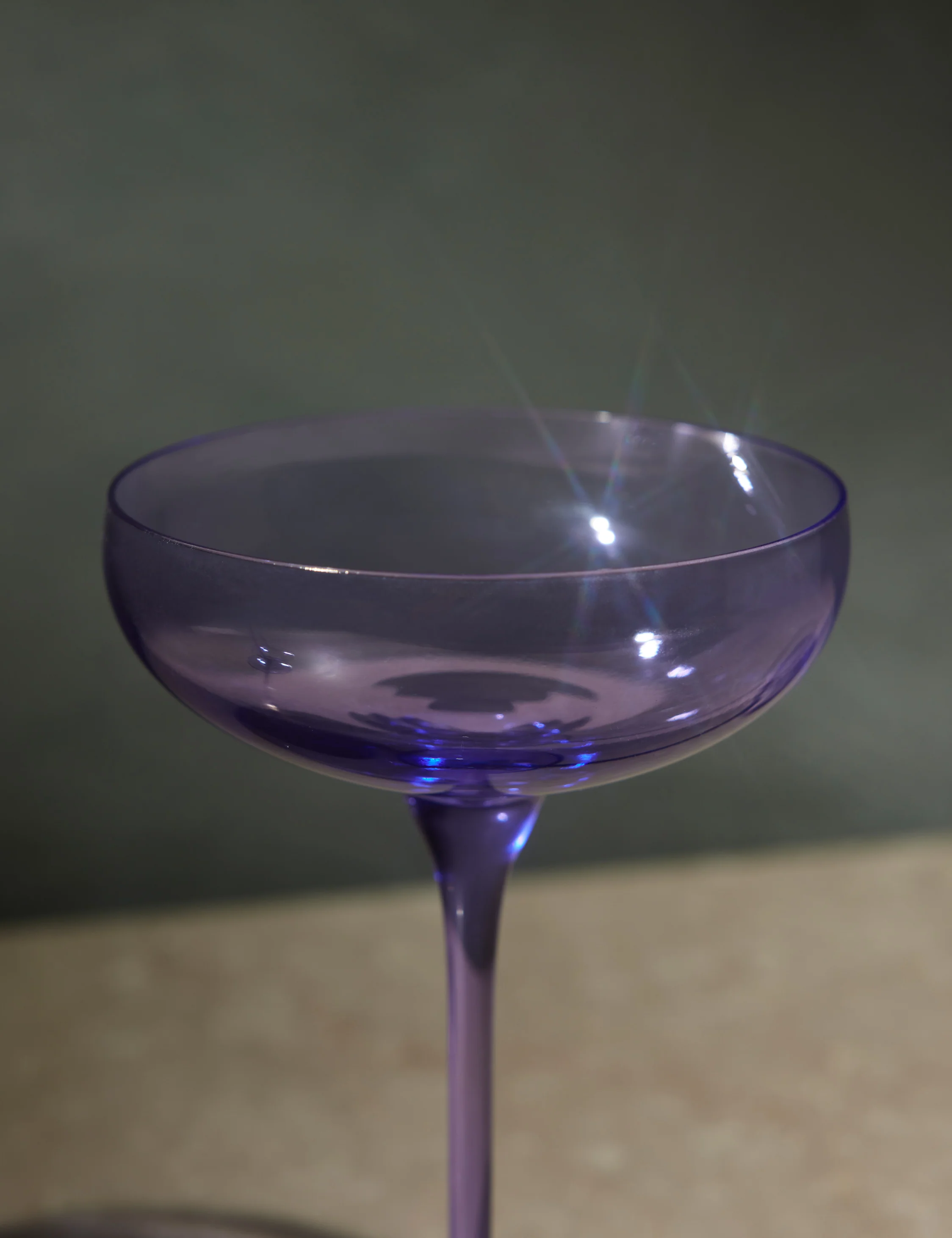 Champagne Coupes (Set of 2) by Estelle Colored Glass