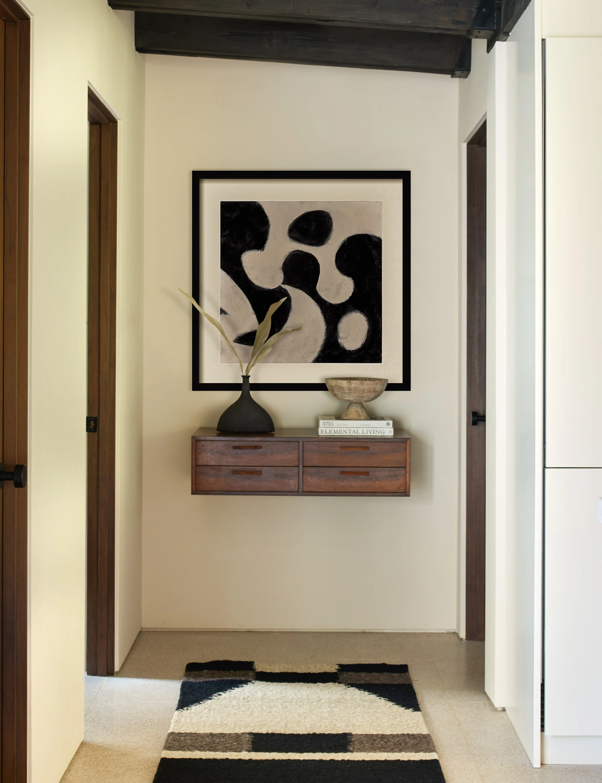 Noelle Geometric Decorative Vase, Black by Lemieux et Cie