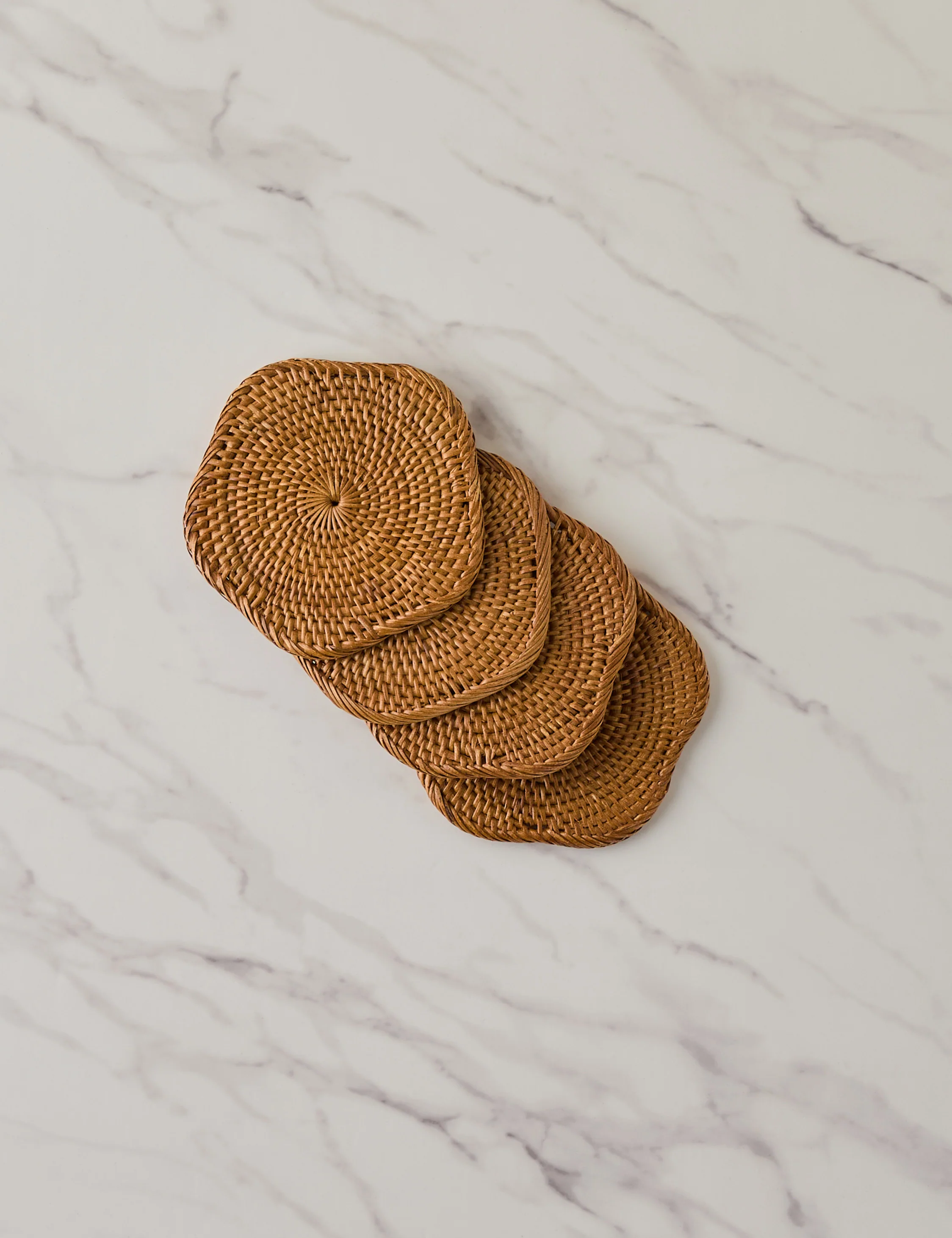 Tyna Rattan Coasters (Set of 4)