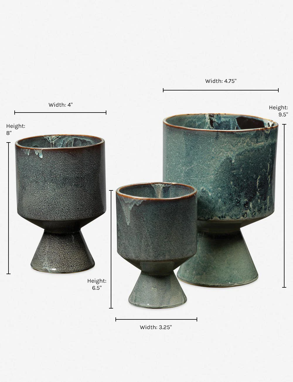 Oriahn Decorative Pots (Set of 3) 5 Oriahn Decorative Pots (Set of 3)