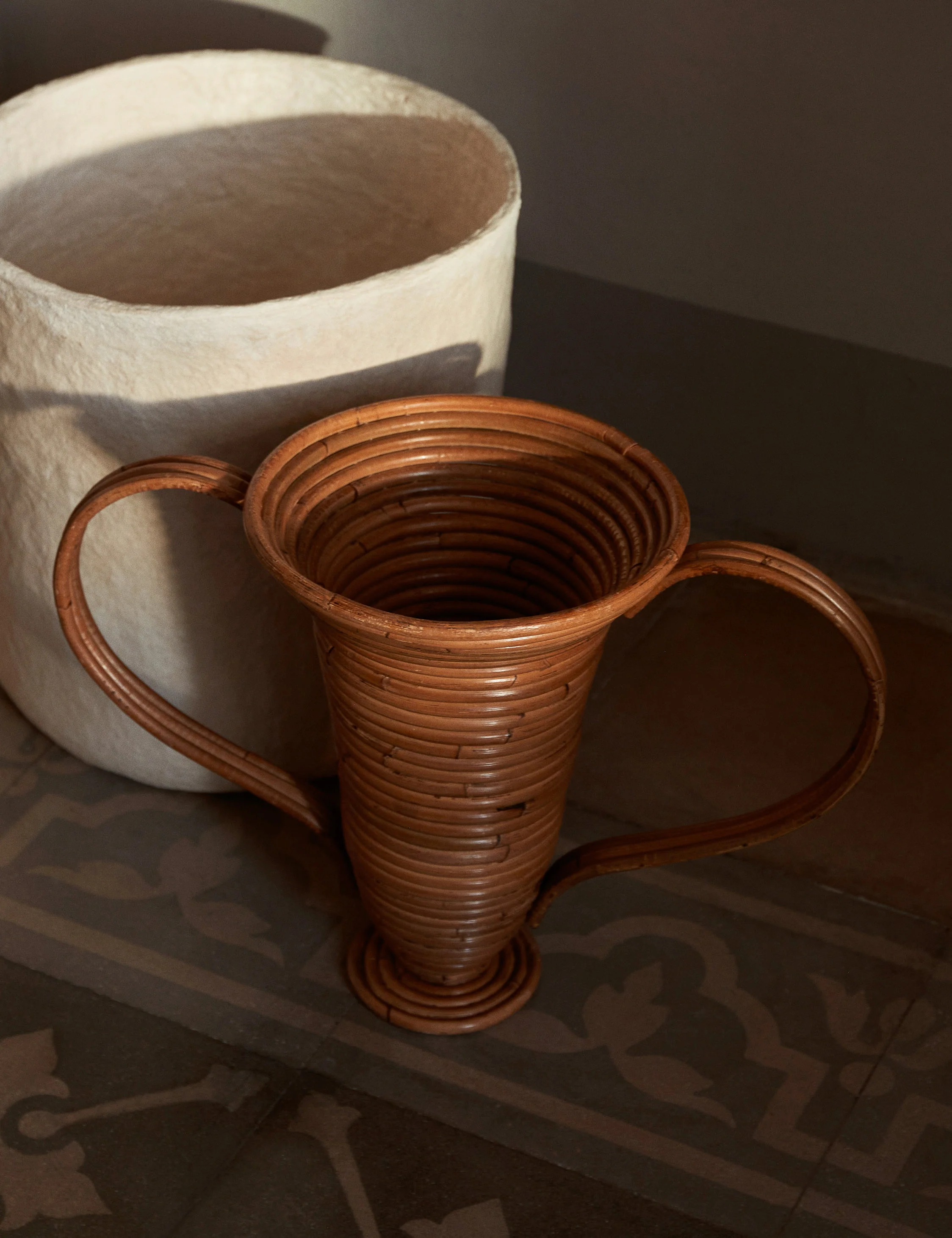 Amphora Decorative Rattan Vase by Ferm Living