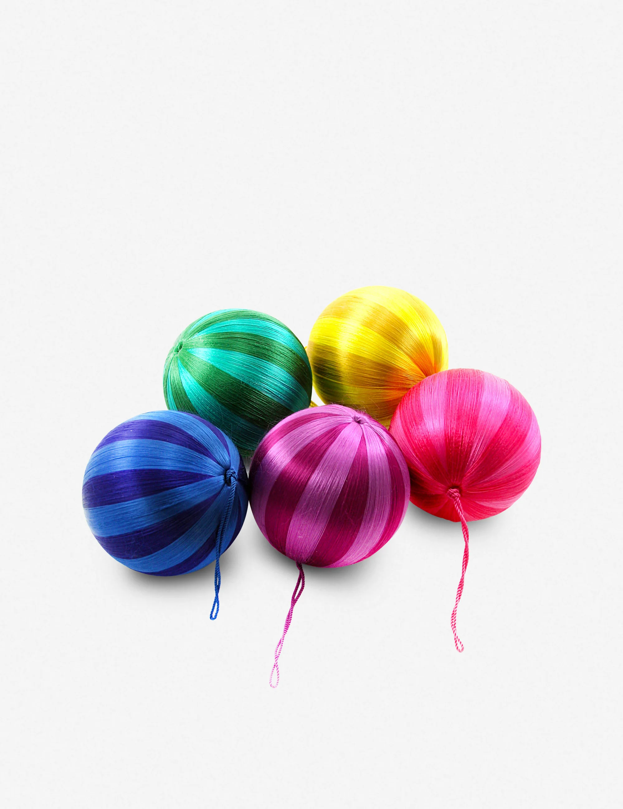 Cody Foster & Co Thread Ball Ornament, Large (Set of 5, Assorted)