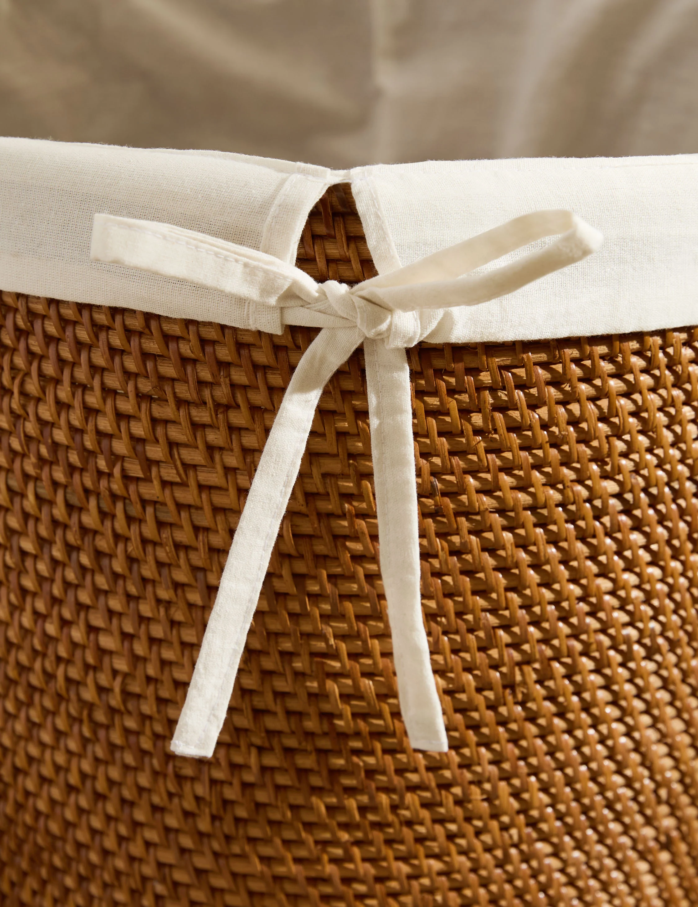 Tyna Rattan Lidded Hamper