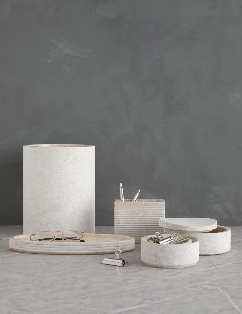 Limestone Bath Accessories by Kassatex 7 Limestone Bath Accessories by Kassatex