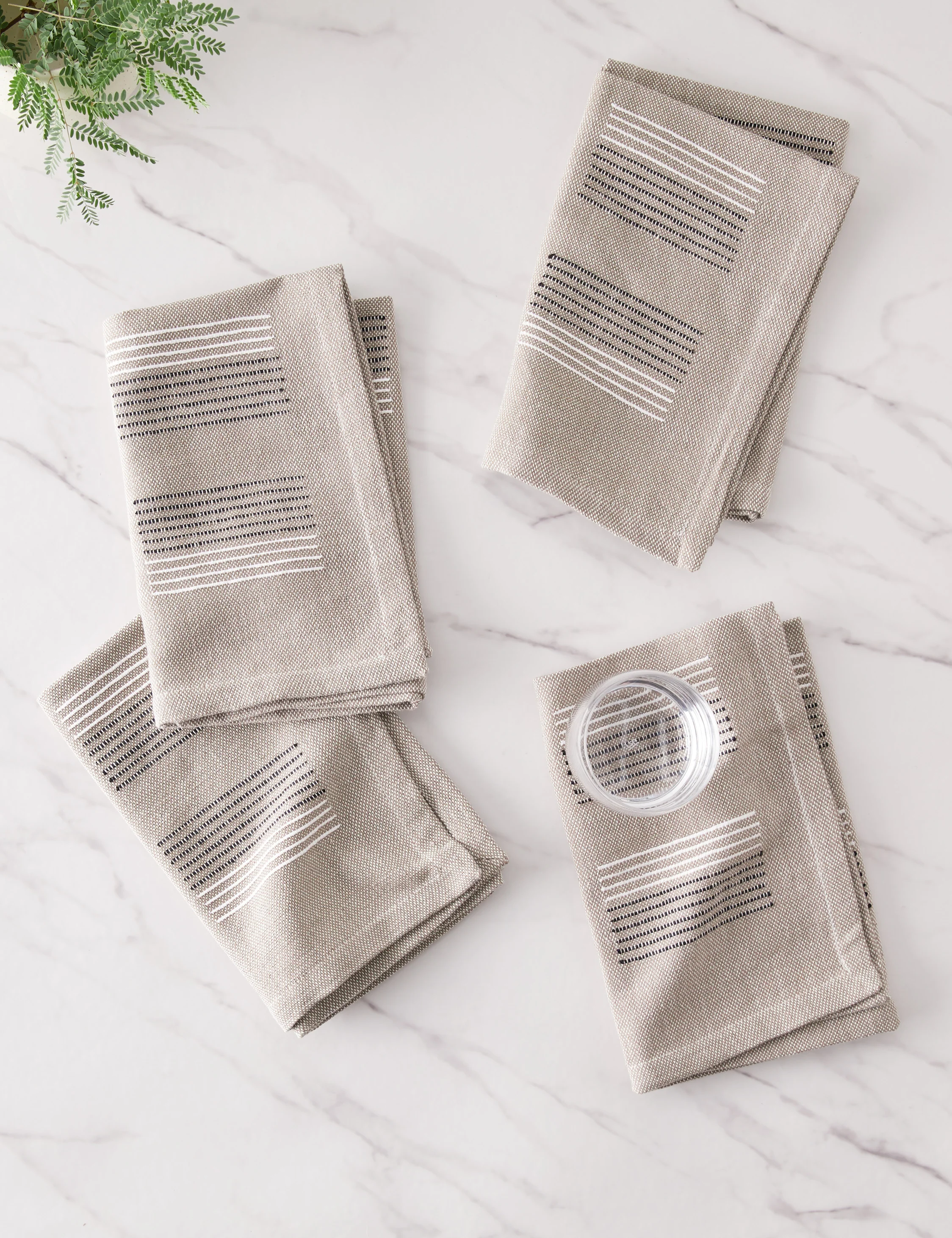 Stacks Napkins (Set of 4) by Minna 3 Stacks Napkins (Set of 4) by Minna