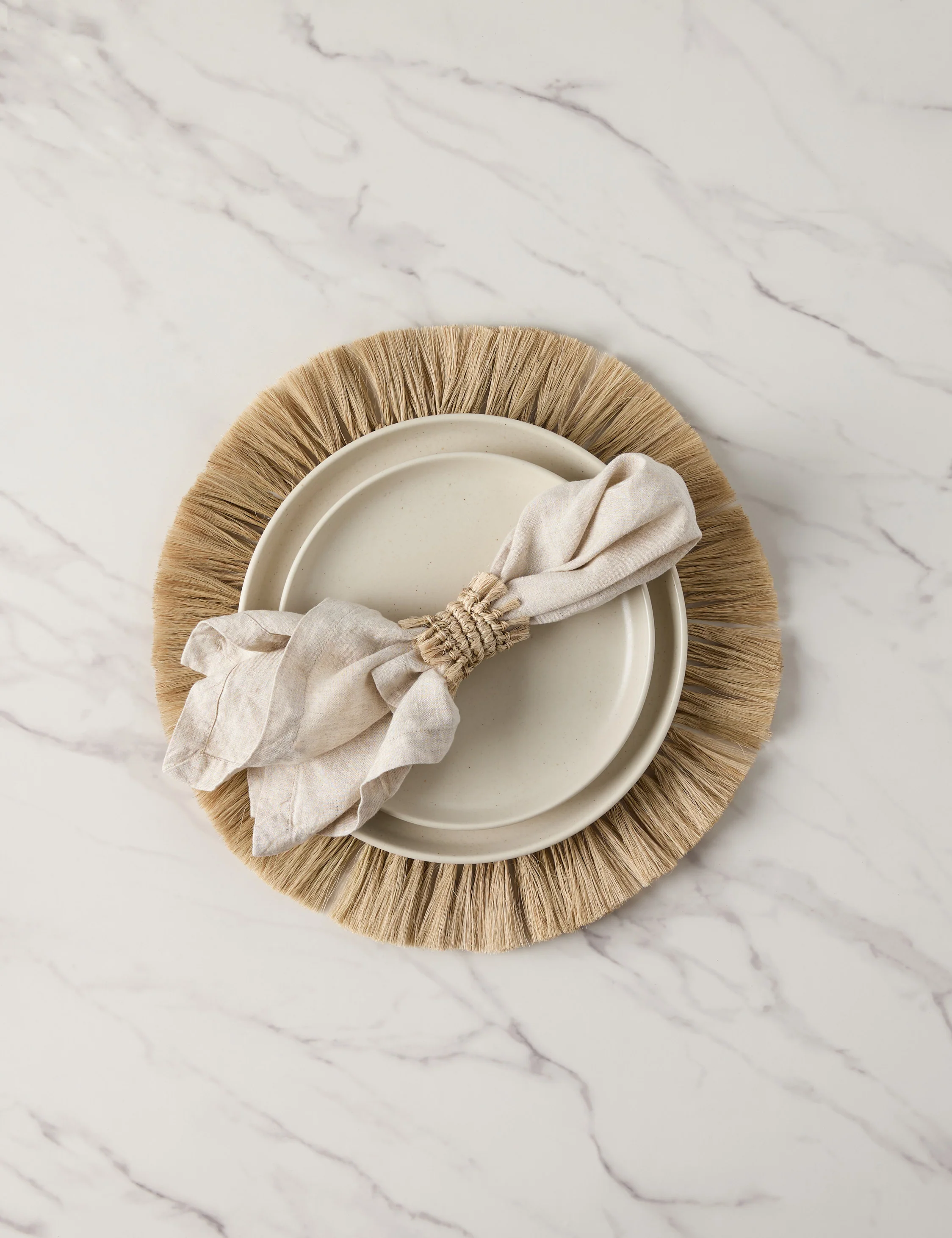 Fique Fringe Napkin Rings (Set of 4) by Tallo de Olivo