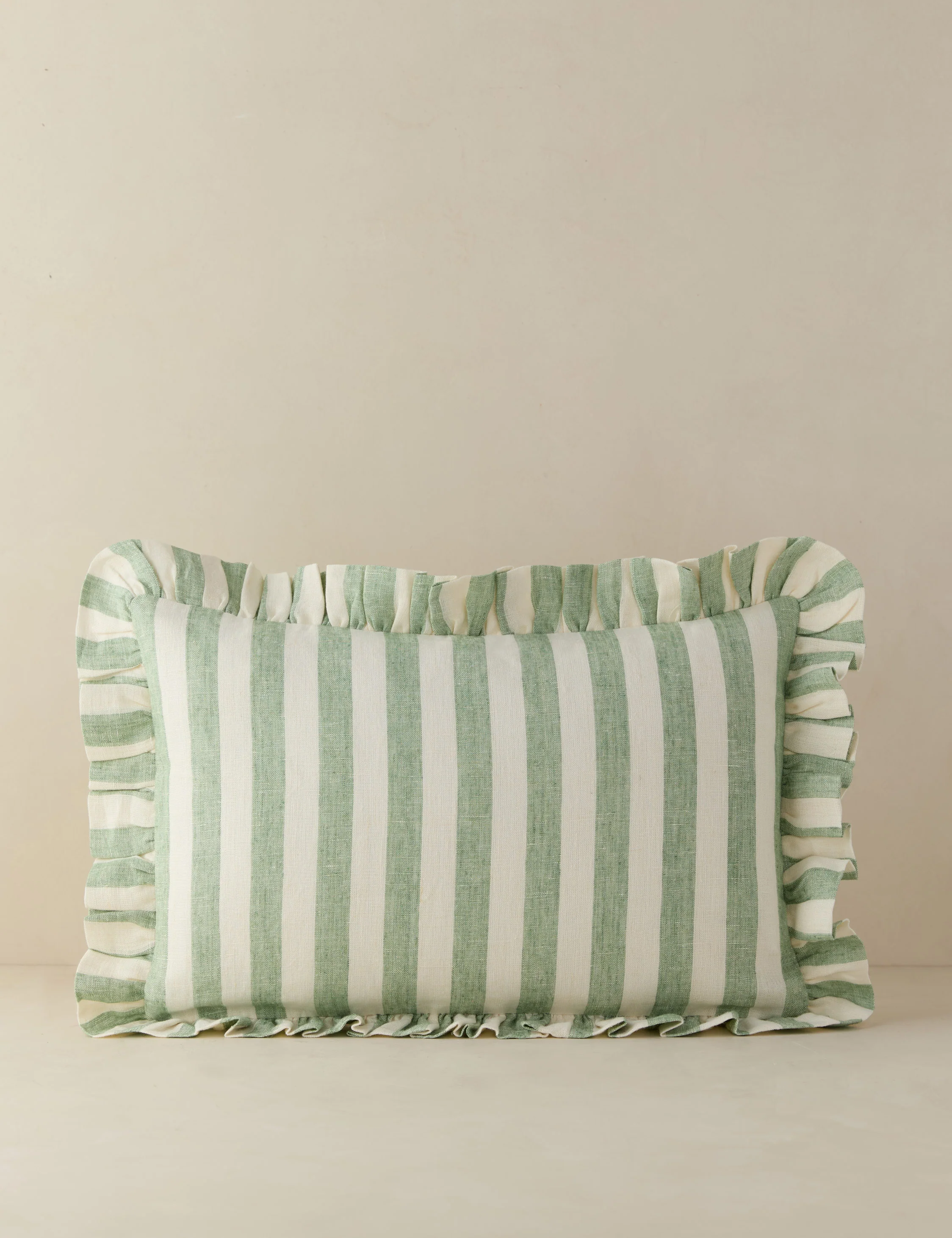 Amaroso Linen Ruffle Pillow