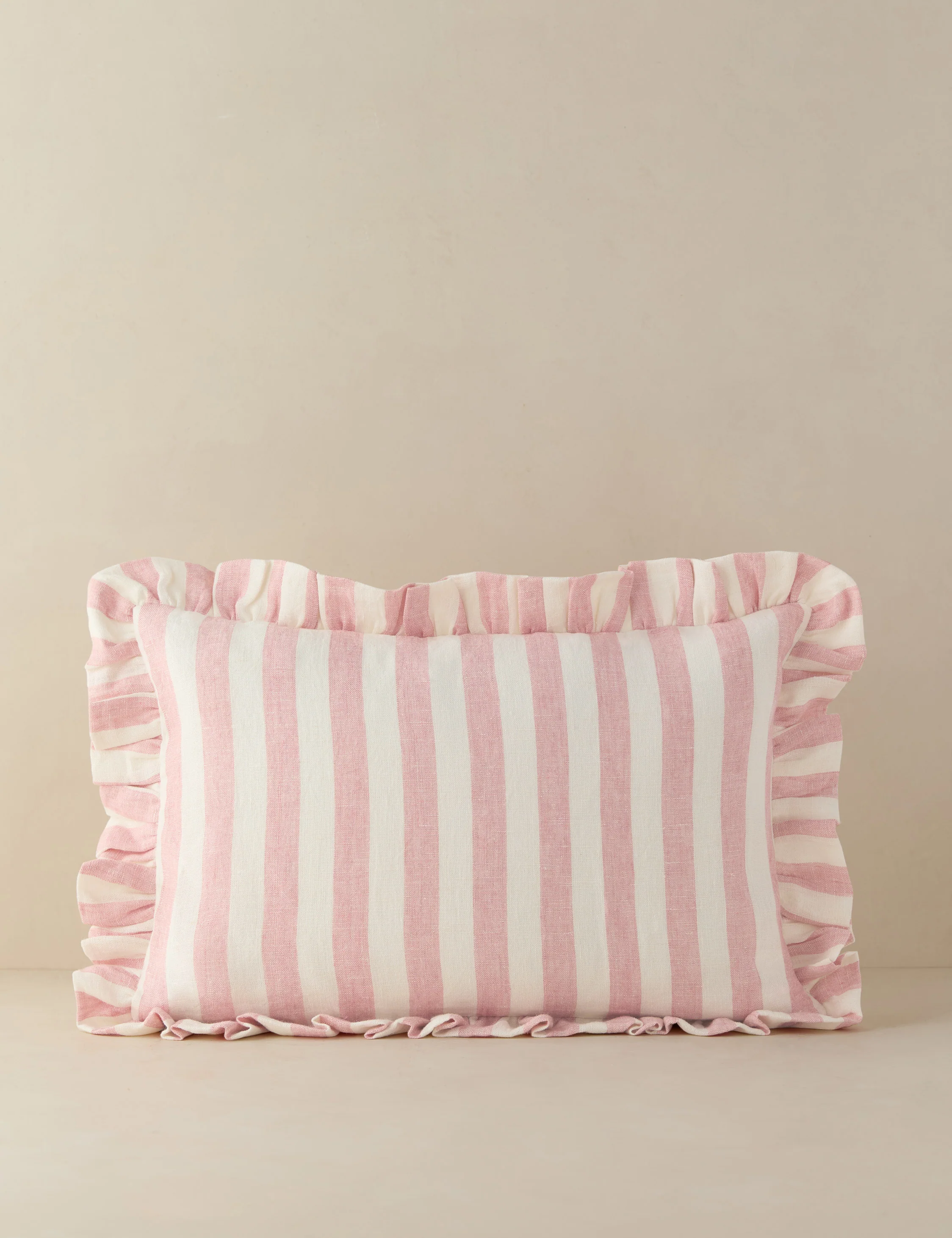 Amaroso Linen Ruffle Pillow