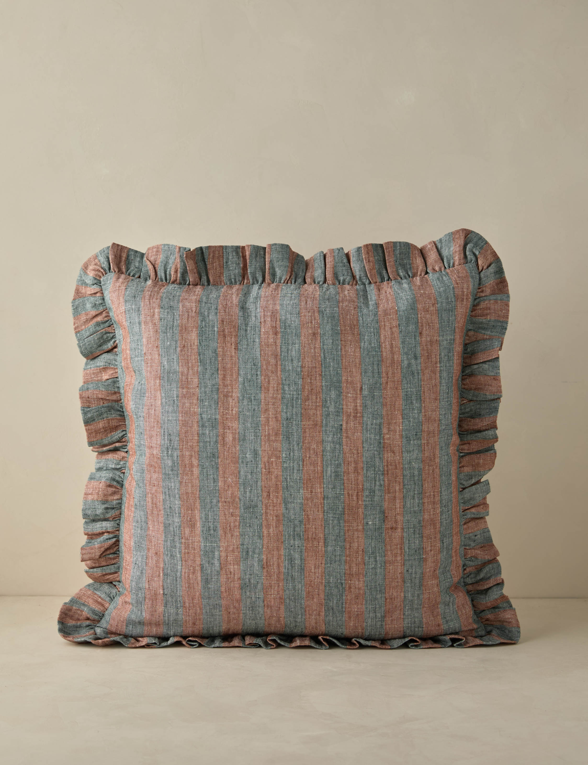 Amaroso Linen Ruffle Pillow