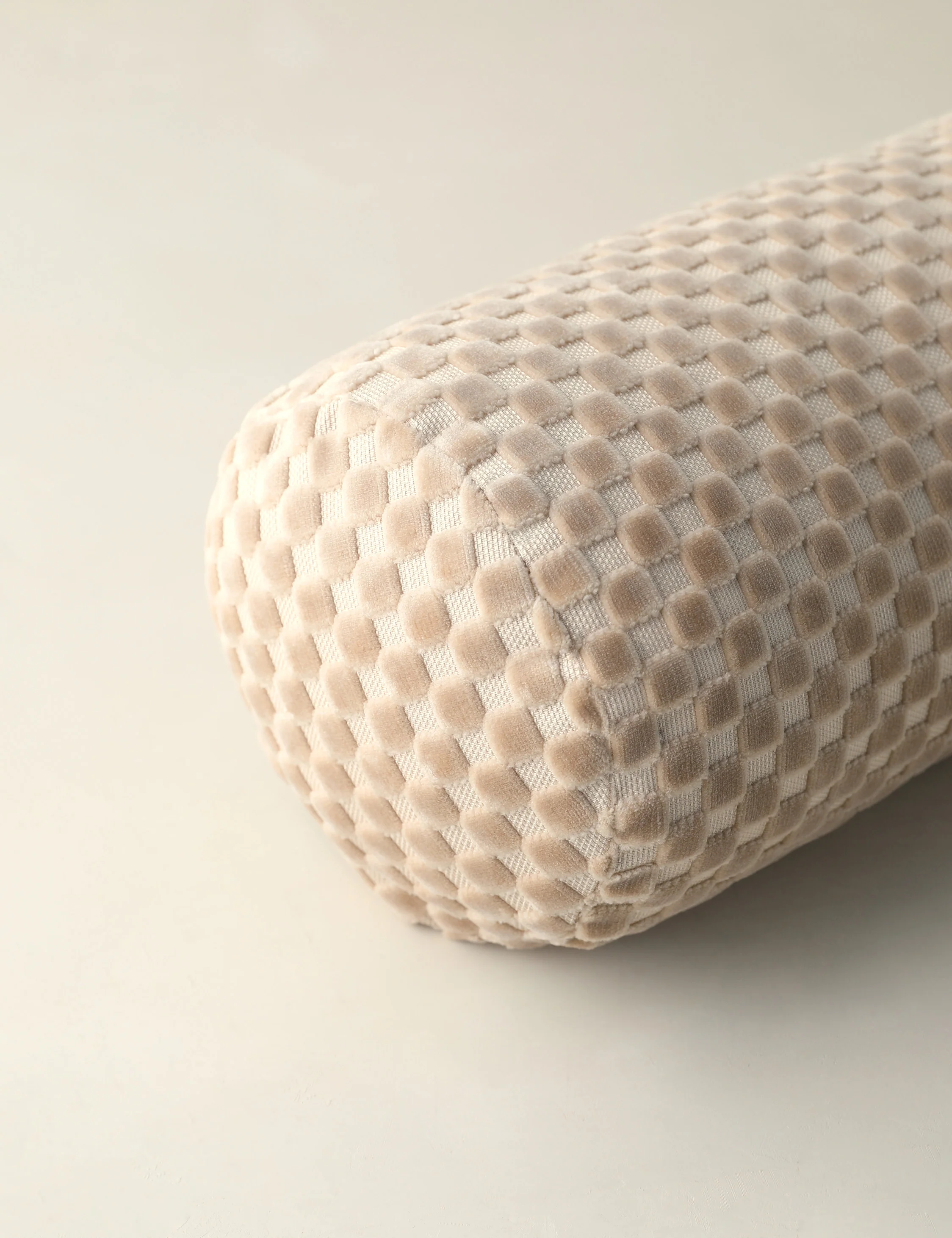 Hi-Lo Checker Velvet Long Bolster Pillow by Sarah Sherman Samuel