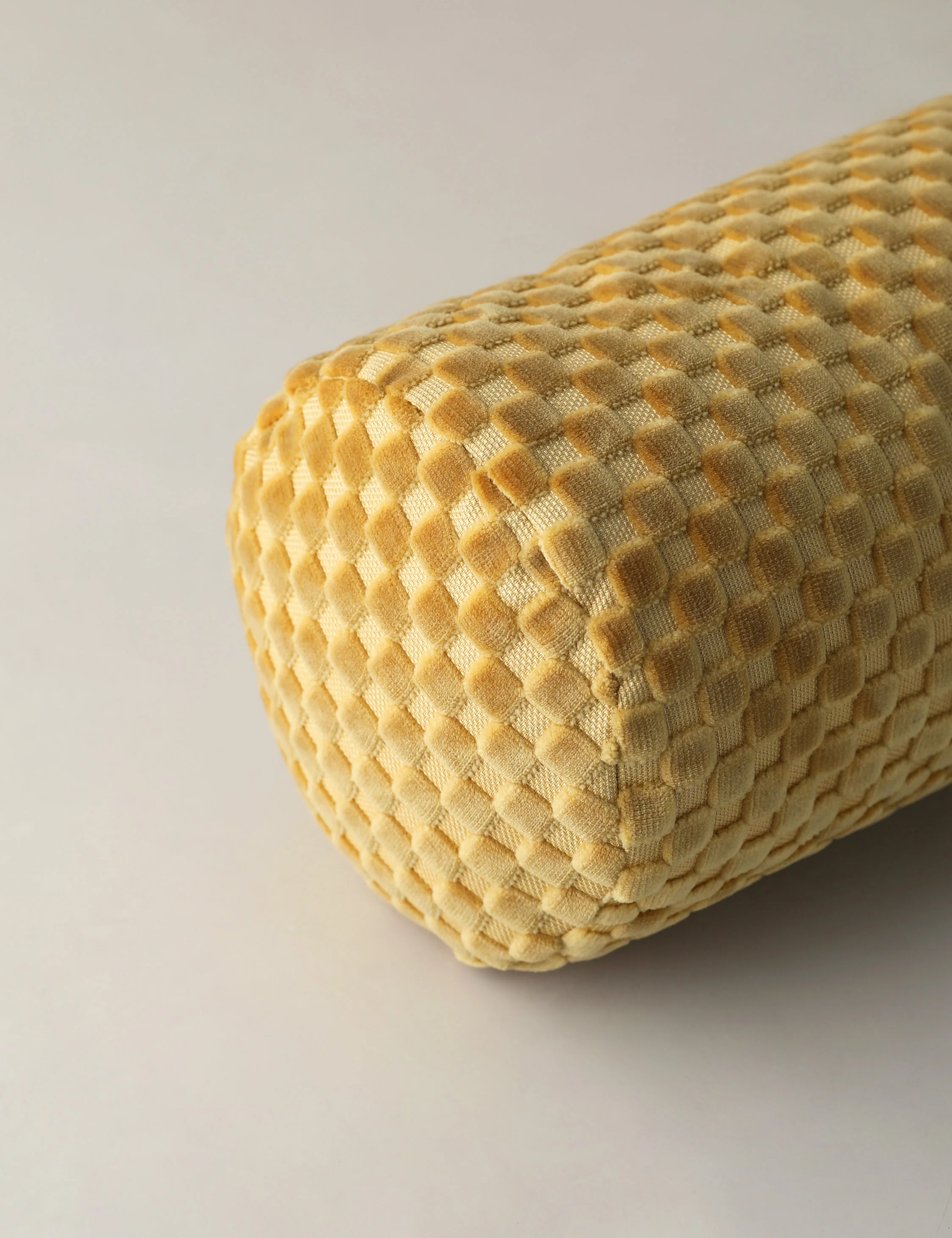 Hi-Lo Checker Velvet Long Bolster Pillow by Sarah Sherman Samuel