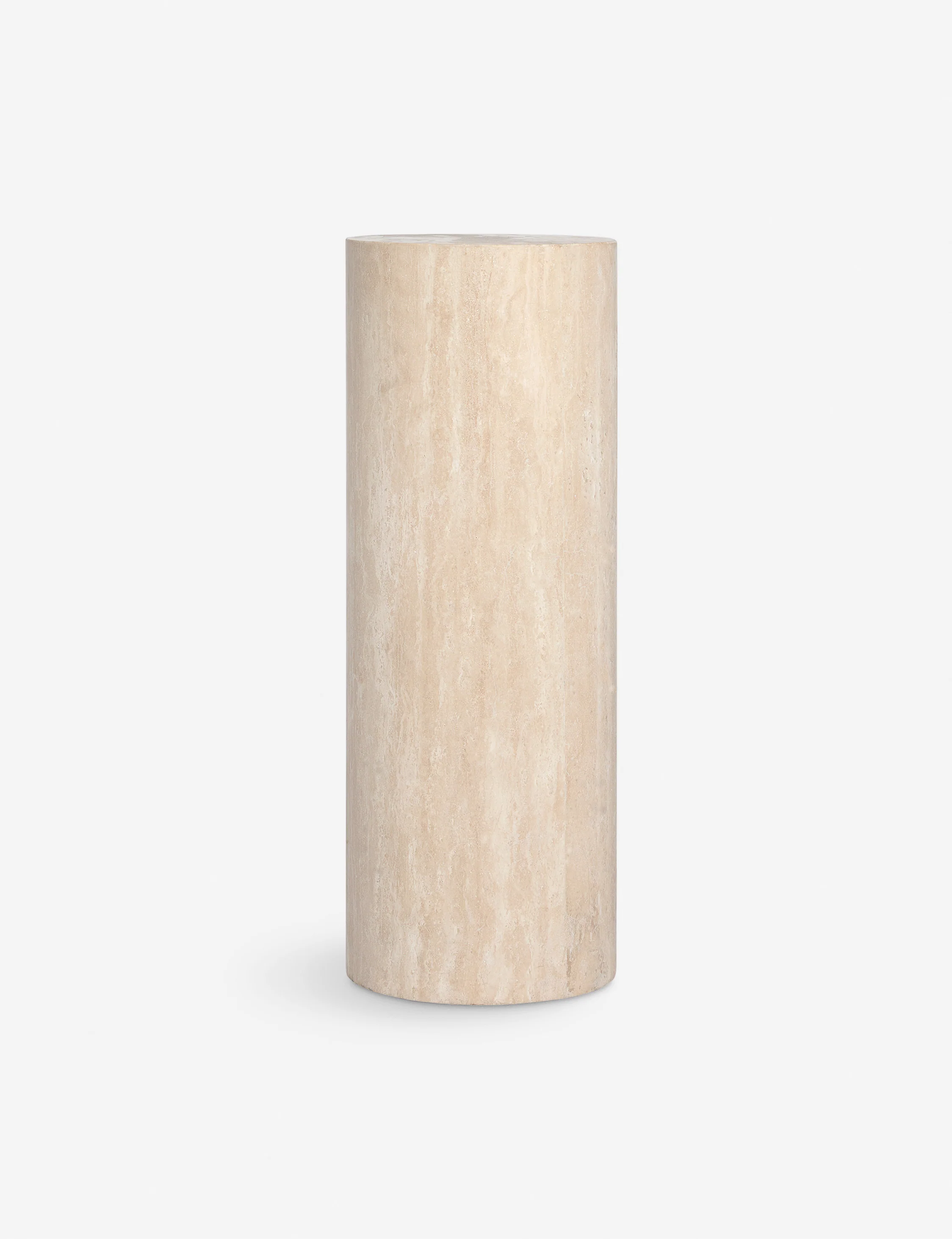 Mars Travertine Round Side Table