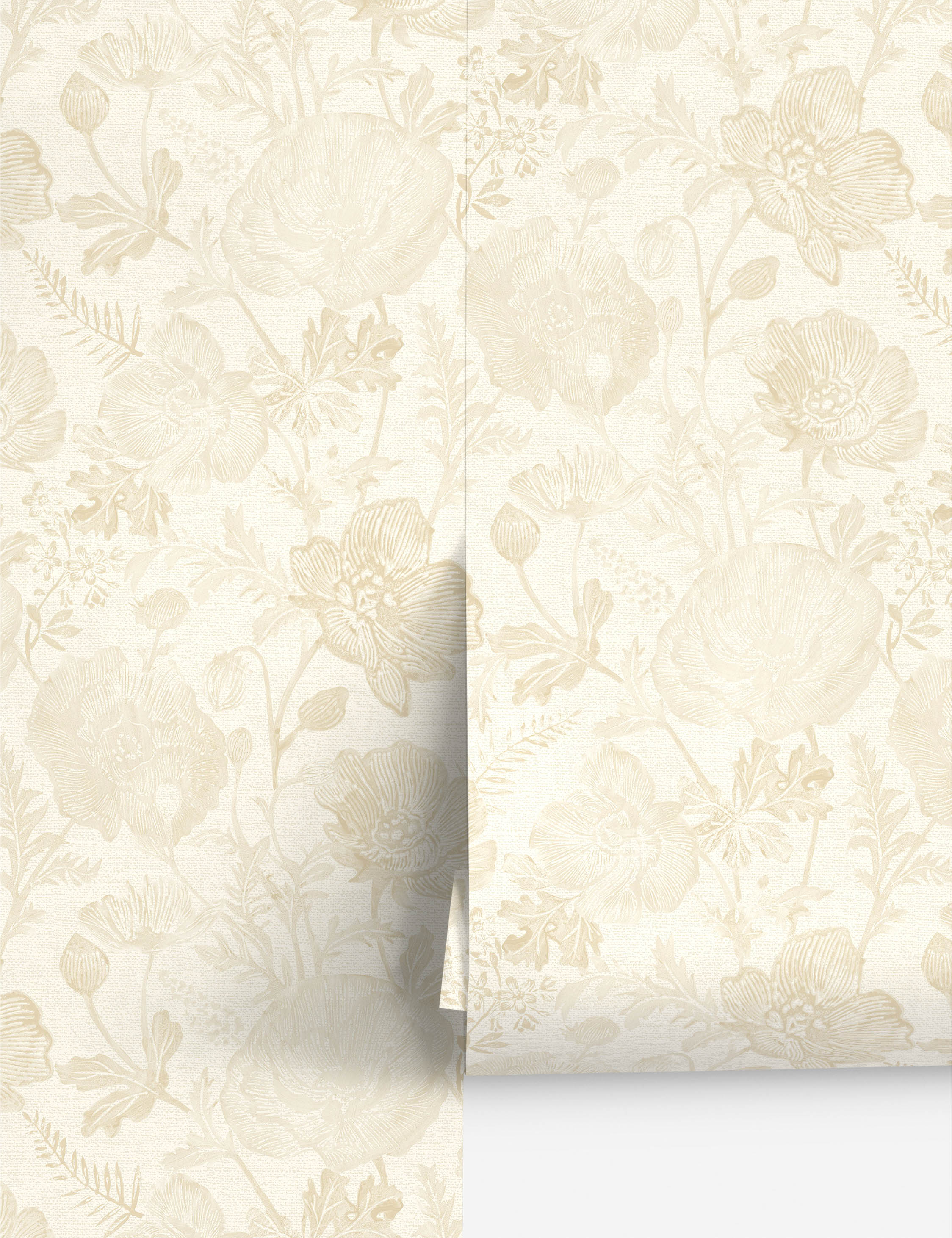 Poppies Textured Peel + Stick Wallpaper by Pure Salt